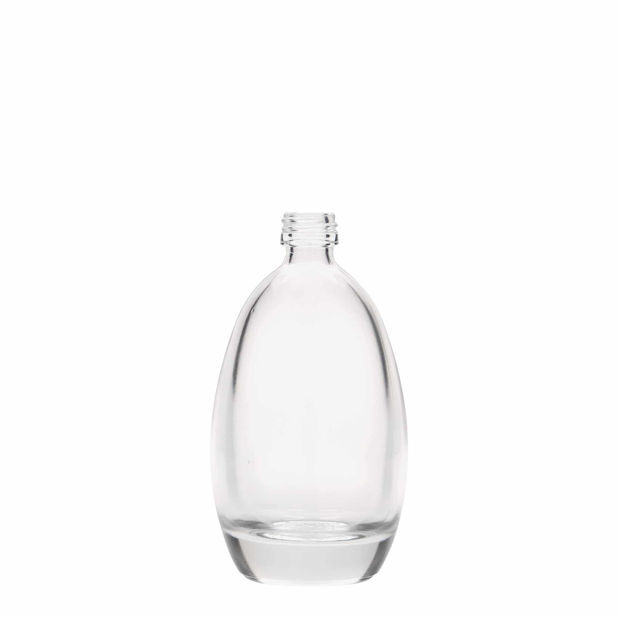 Glazen fles 'Ei', 100 ml, monding: PP 18