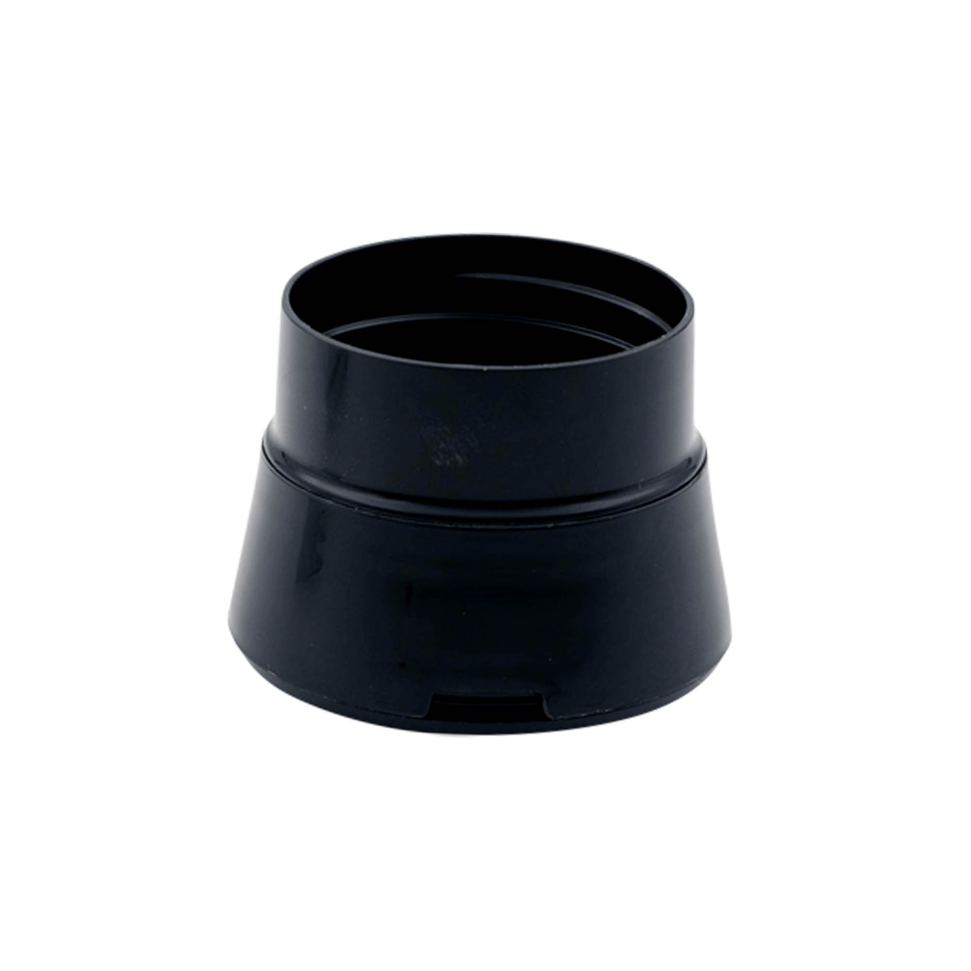 Bouchon pour pot à épices moulin, plastique PP, noir, pour bouchage: 38/400 Bouchon pour pot à épices moulin, plastique PP, noir, pour bouchage: 38/400