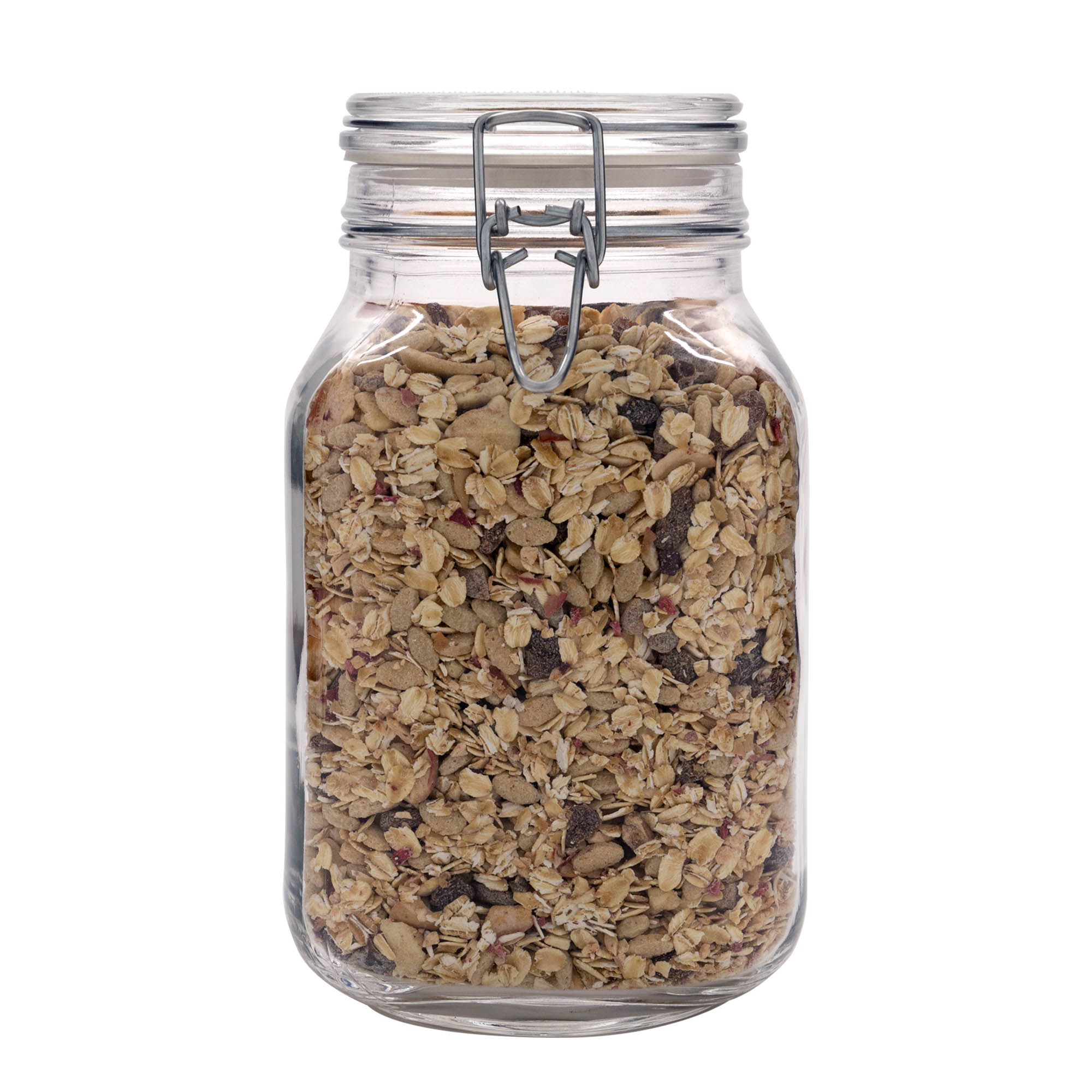 Pot met beugelsluiting 'Fido', 2000 ml, vierkant, monding: beugelsluiting