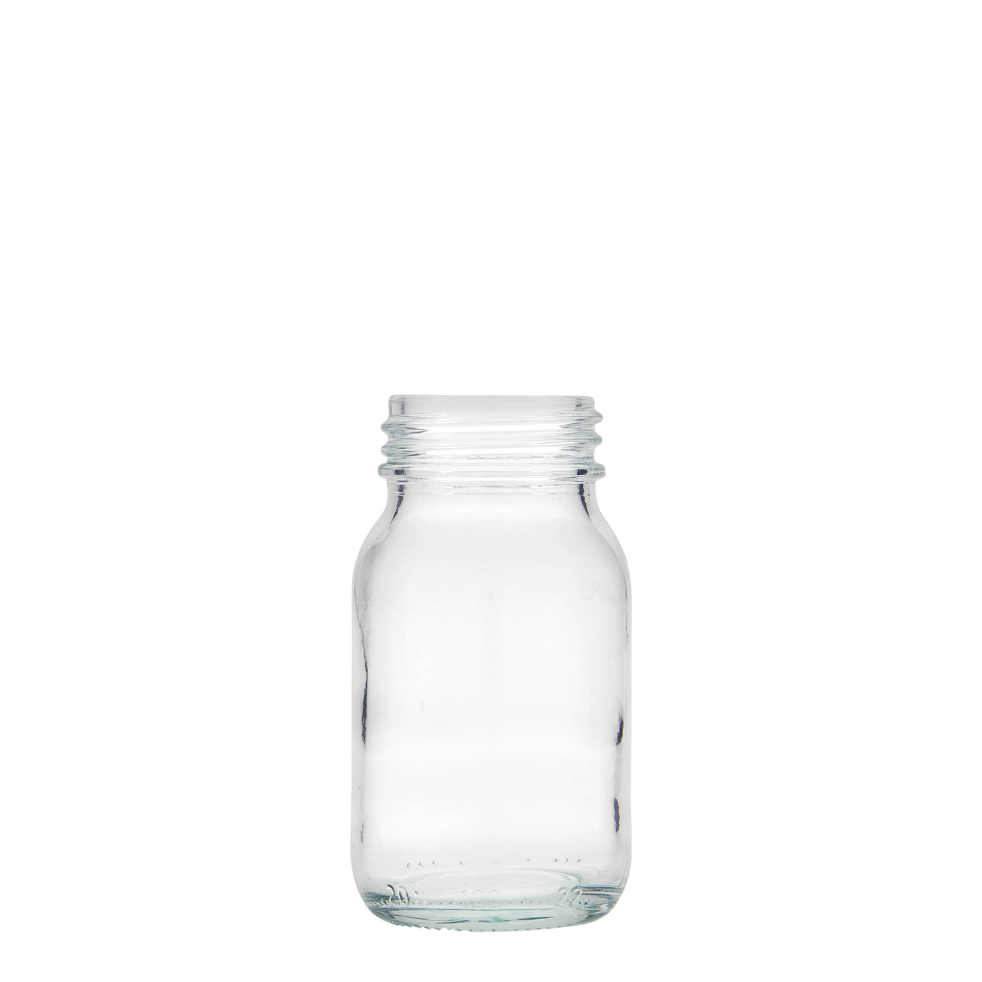 Pot met brede hals, 100 ml, monding: DIN 40