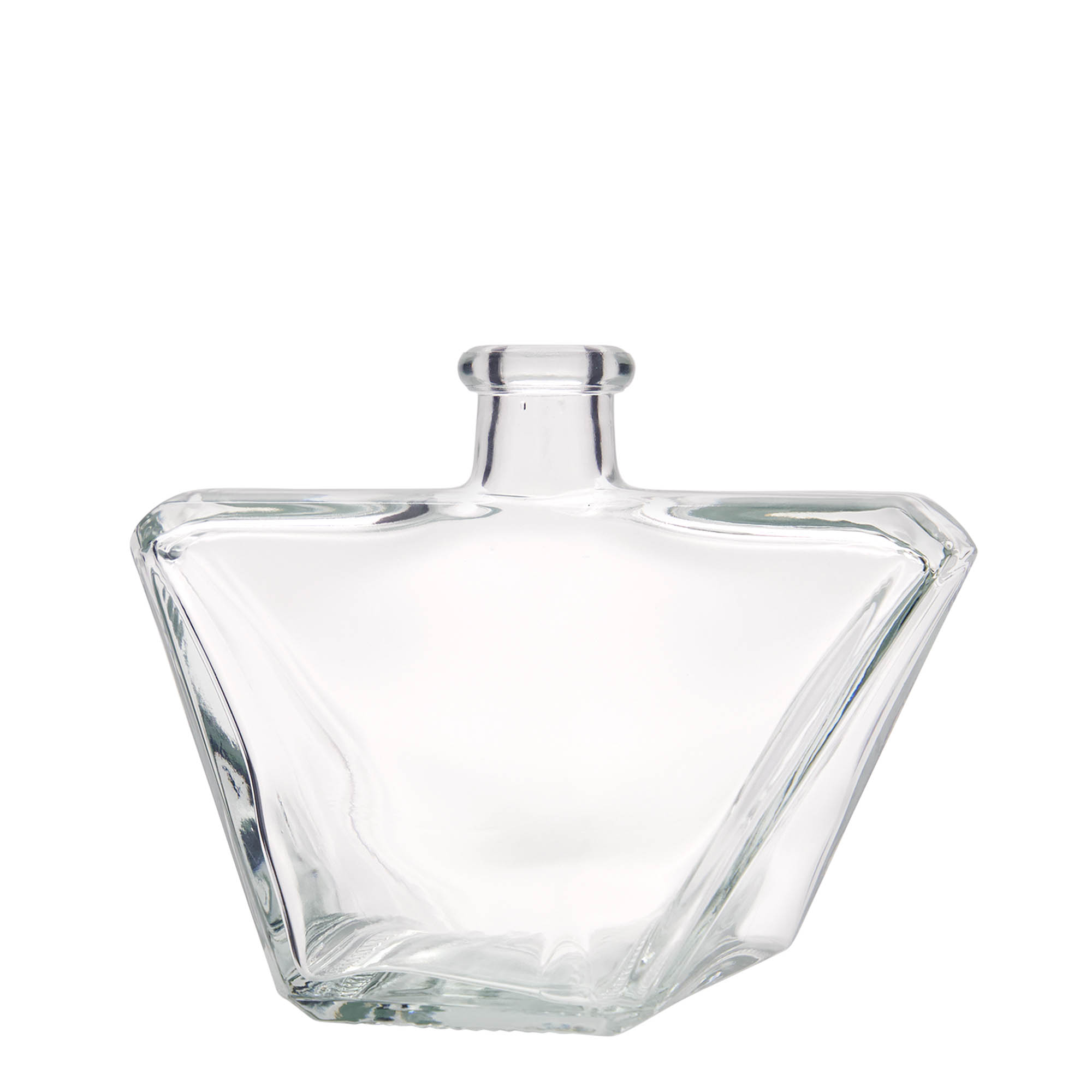 Glazen fles 'Charly', 500 ml, rechthoekig, monding: kurk