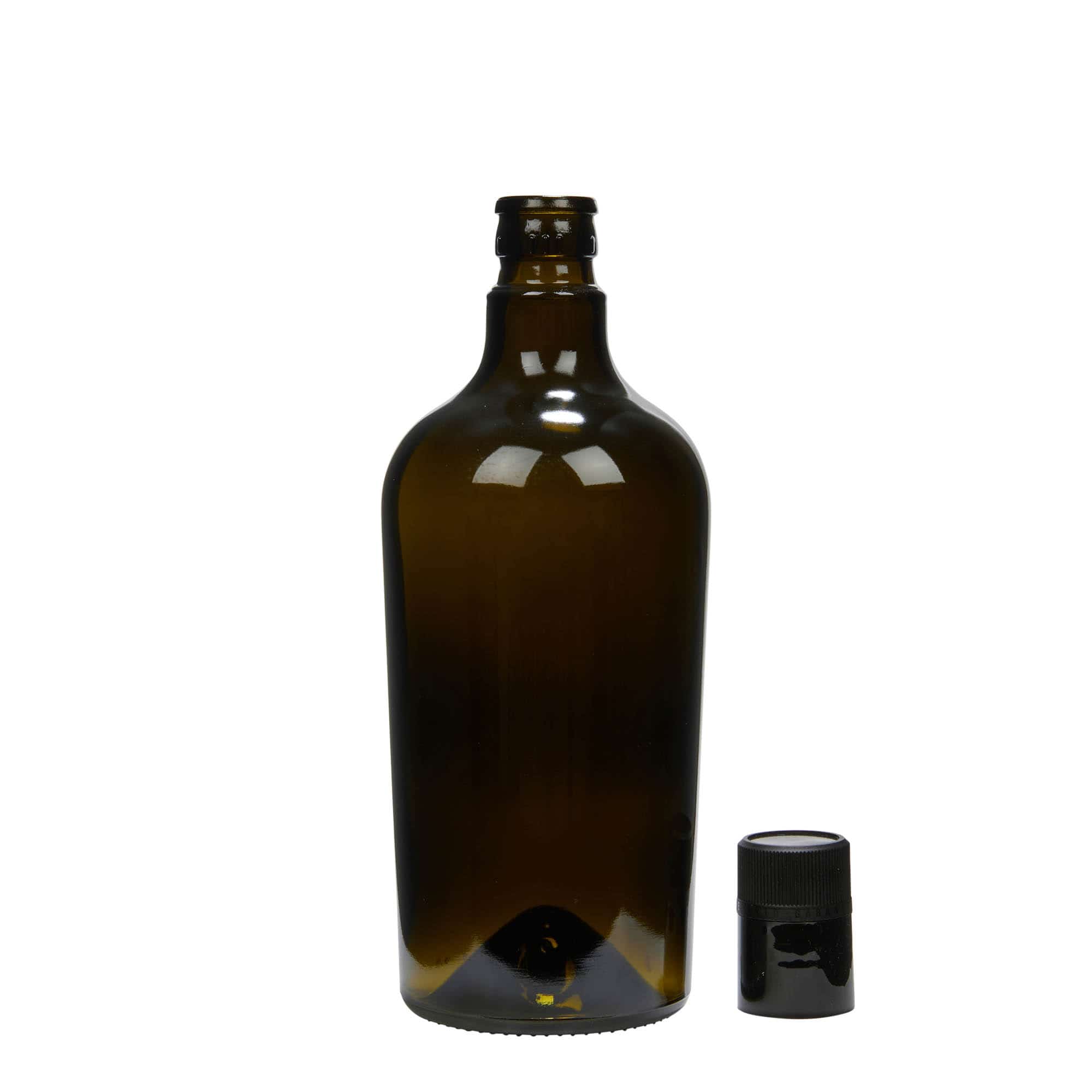 Azijn-/oliefles 'Oleum', 750 ml, glas, antiekgroen, monding: DOP