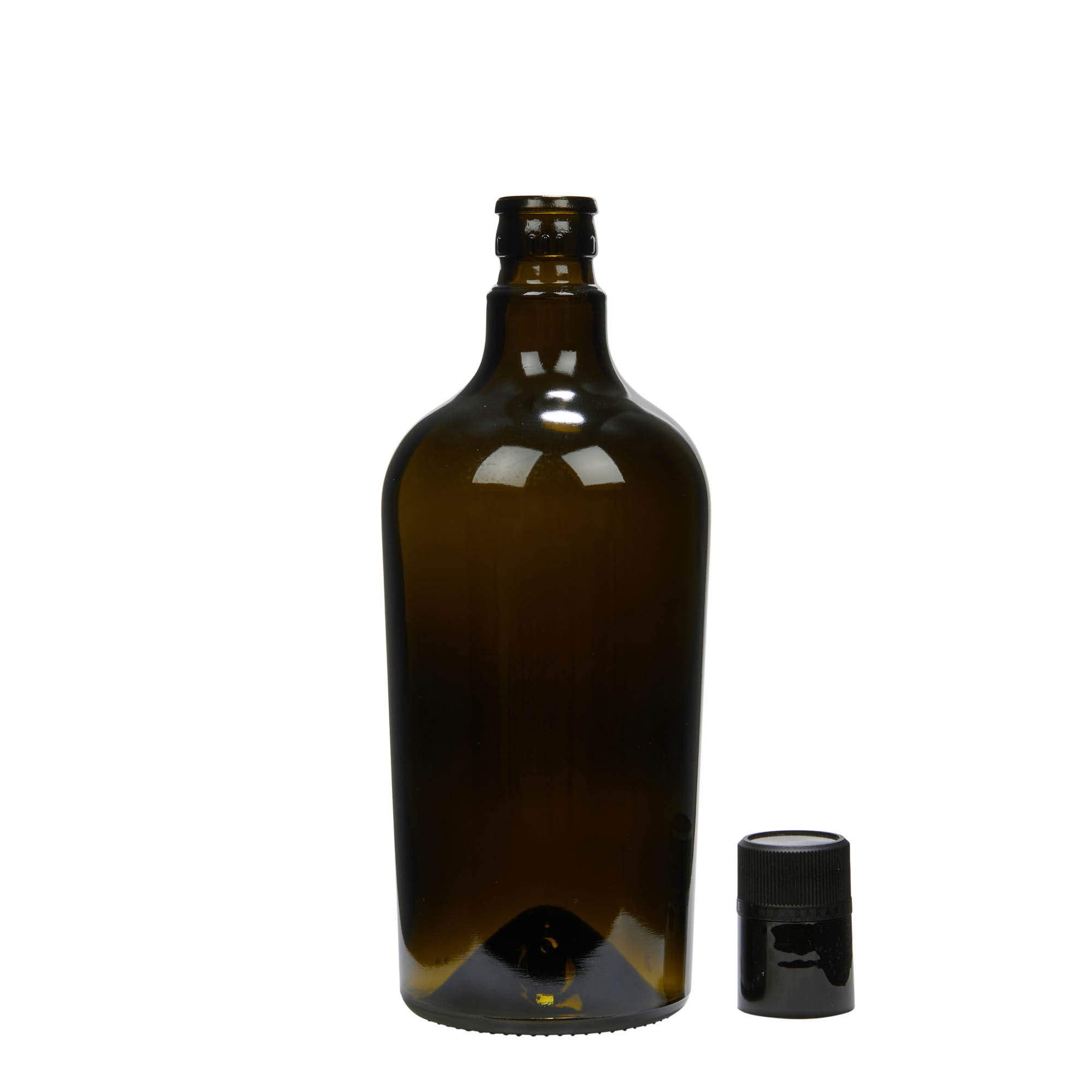Bouteille de vinaigre / d’huile 750 ml 'Oleum', verre, vert antique, bouchage: DOP