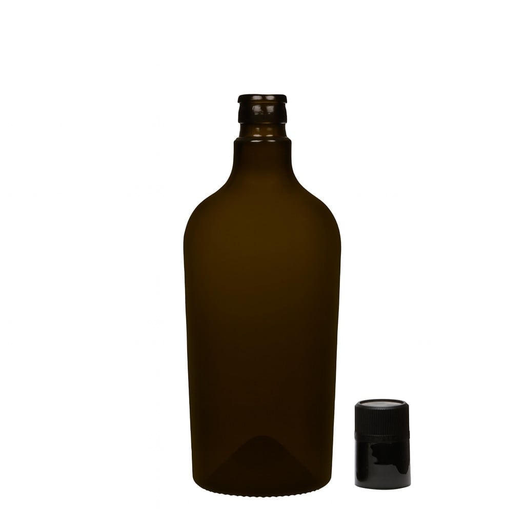 Bouteille de vinaigre / d’huile 750 ml 'Oleum', verre, vert antique, bouchage: DOP