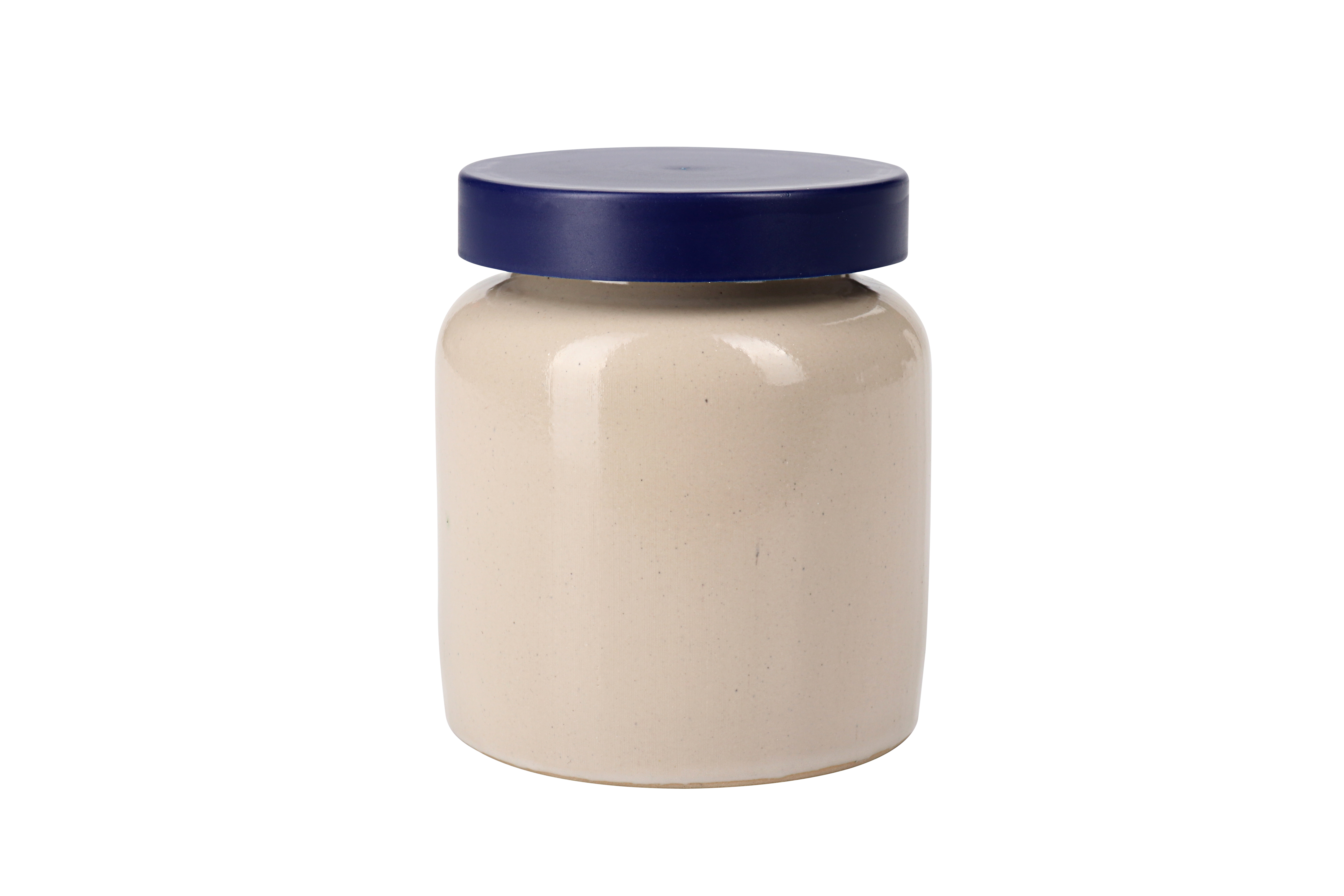 Steengoed pot, 270 ml, keramiek, beige, monding: stulpdeksel Steengoed pot, 270 ml, keramiek, beige, monding: stulpdeksel