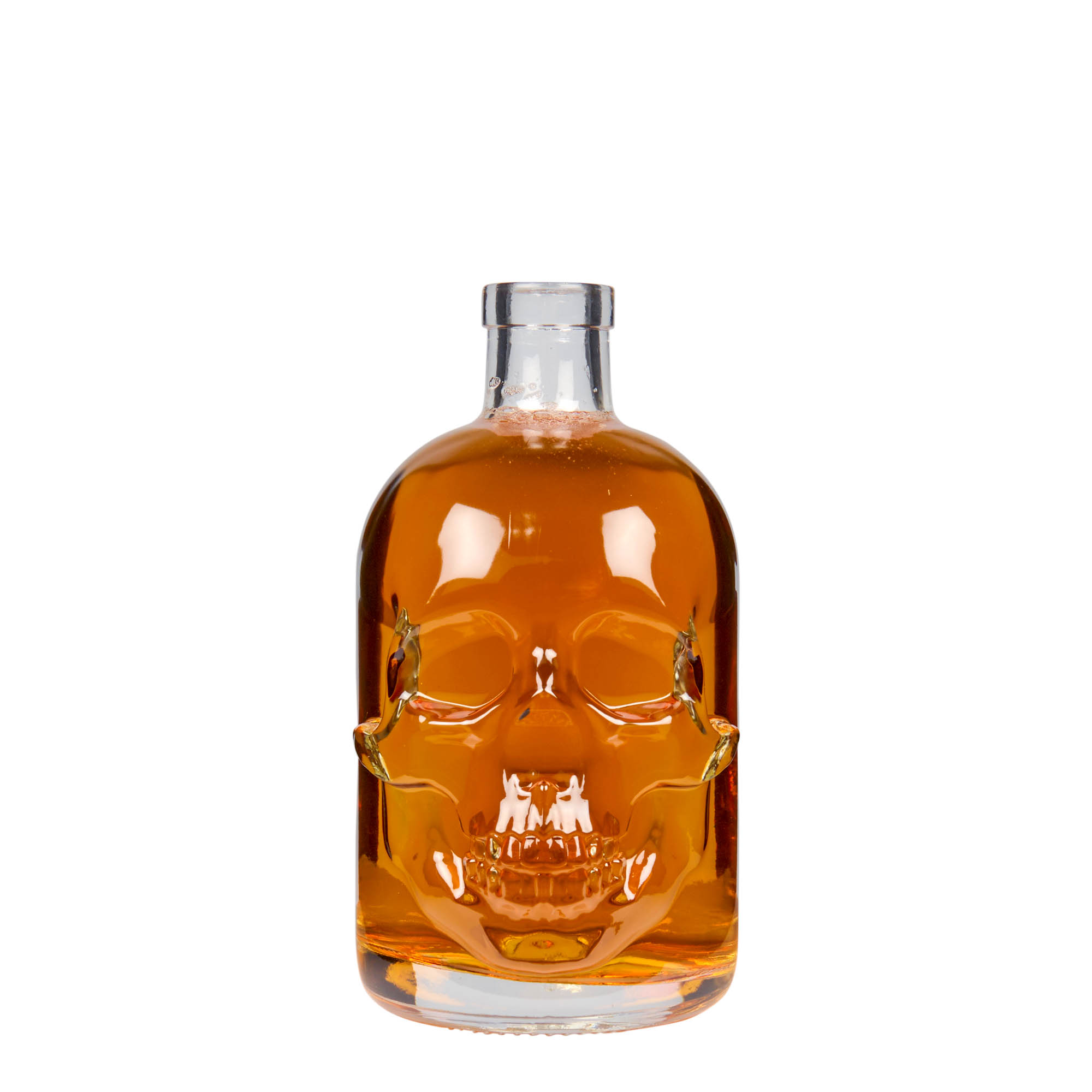 Bouteille en verre 500 ml 'Crâne', bouchage: bouchon