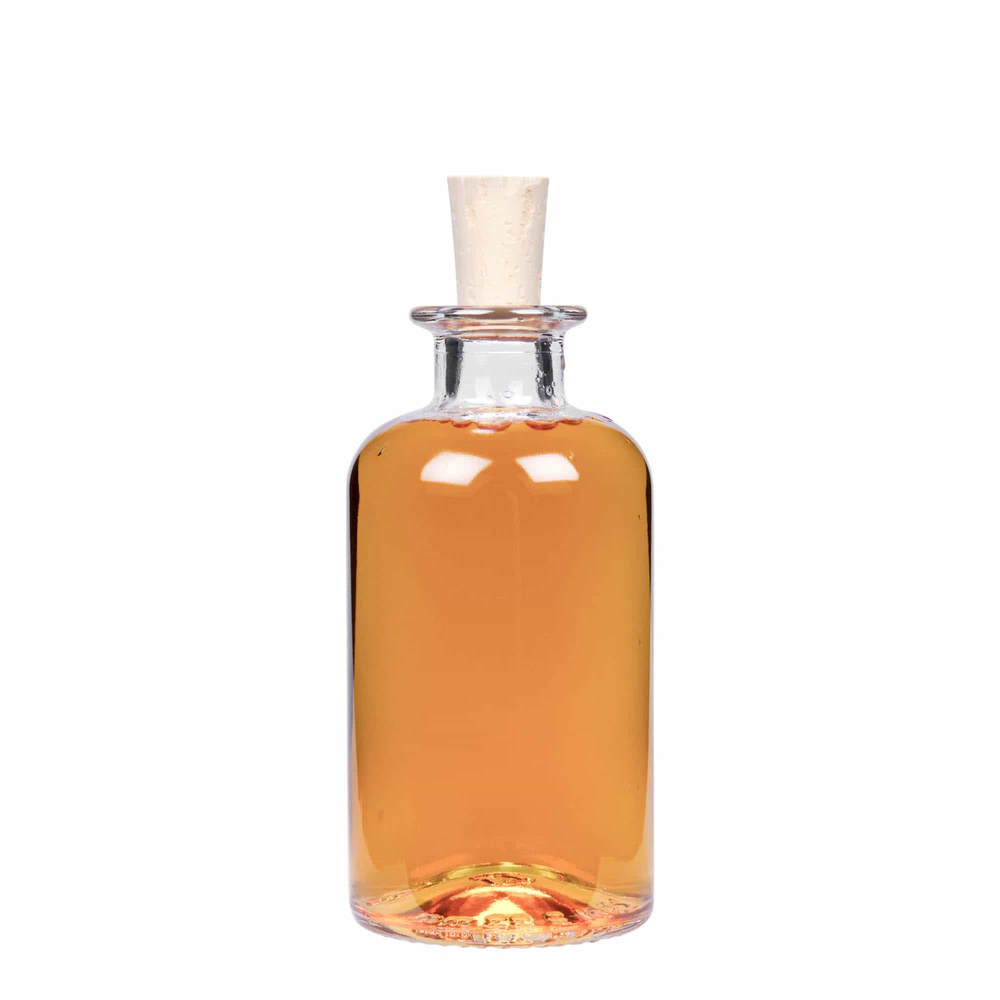 Glazen fles Apotheker, 250 ml, monding: kurk