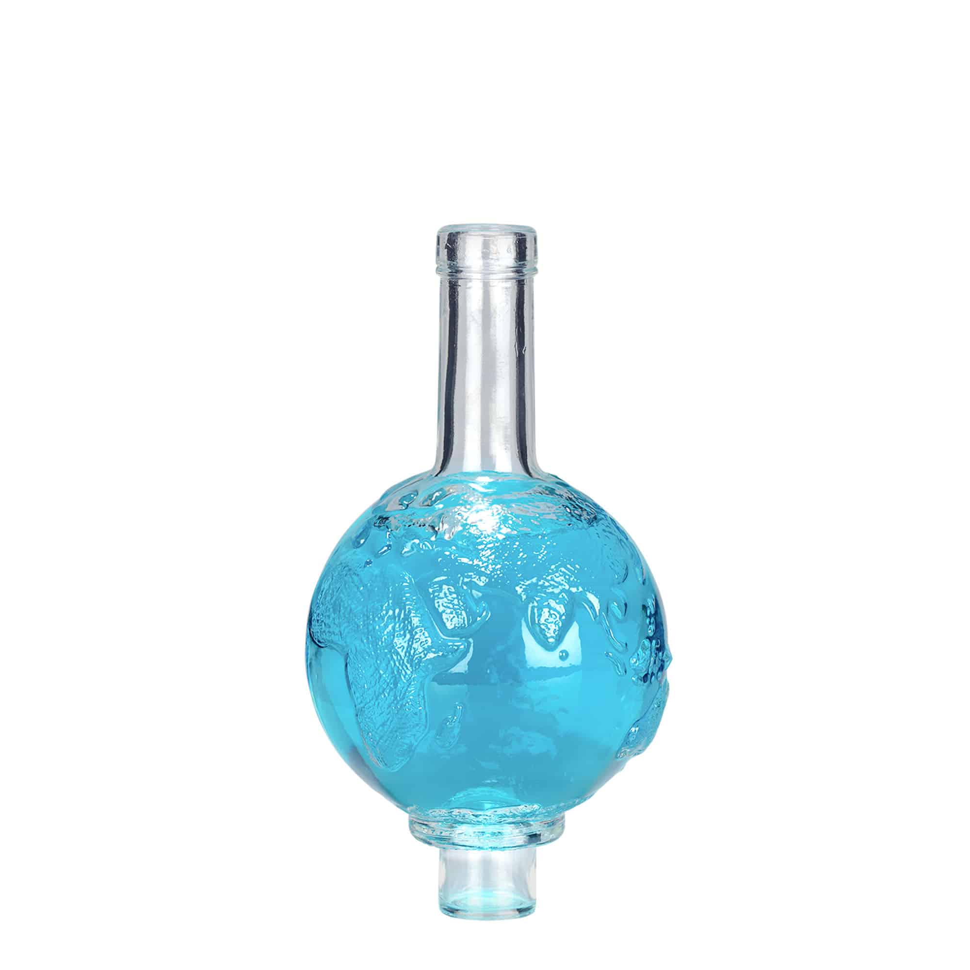 Glazen fles 'Globus', 500 ml, monding: kurk Glazen fles 'Globus', 500 ml, monding: kurk