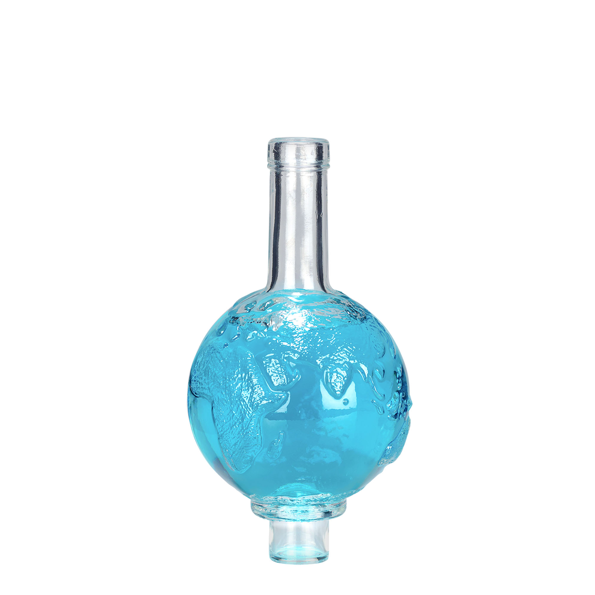 Glazen fles 'Globus', 500 ml, monding: kurk