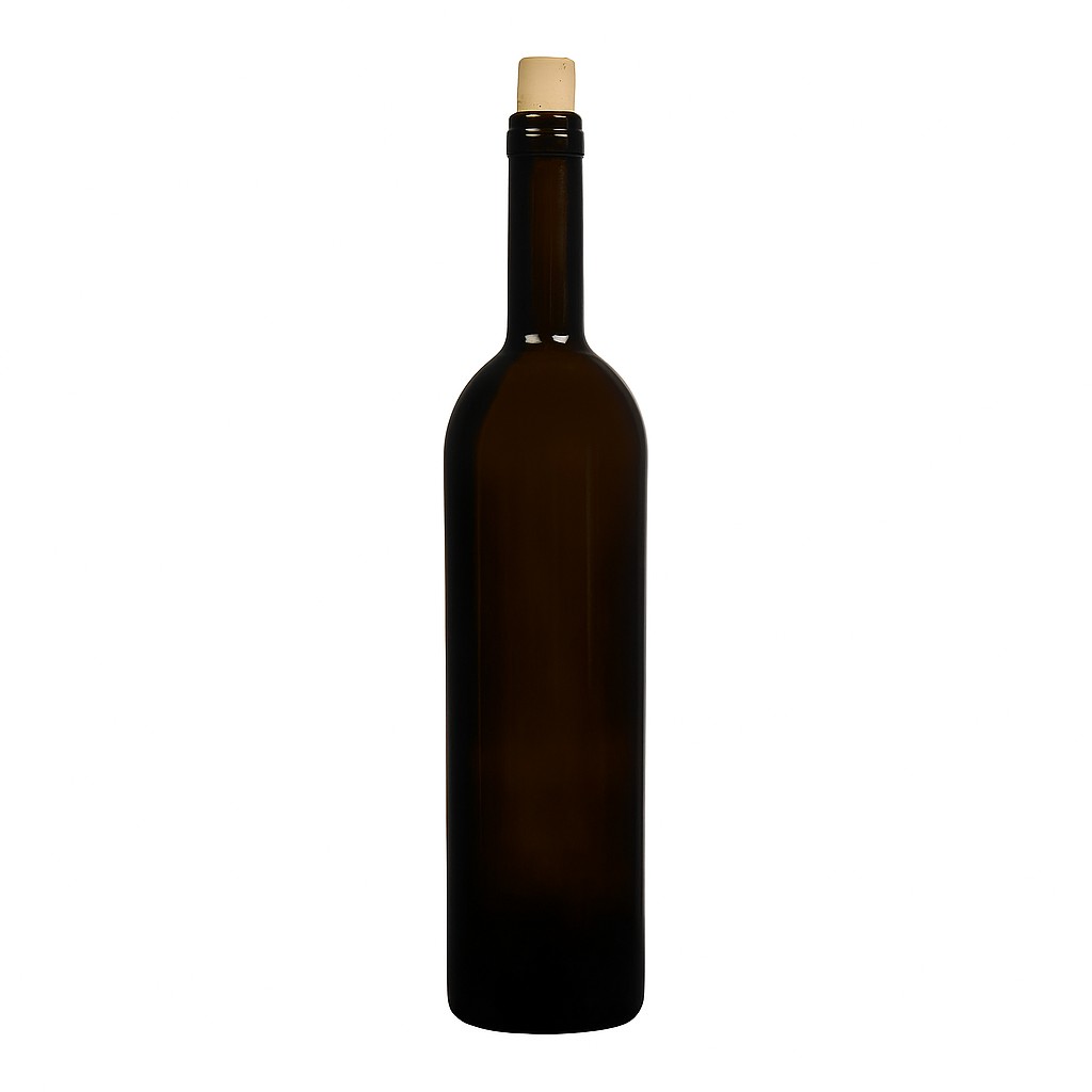 Wijnfles 'Liberty', 750 ml, antiekgroen, monding: kurk Wijnfles 'Liberty', 750 ml, antiekgroen, monding: kurk