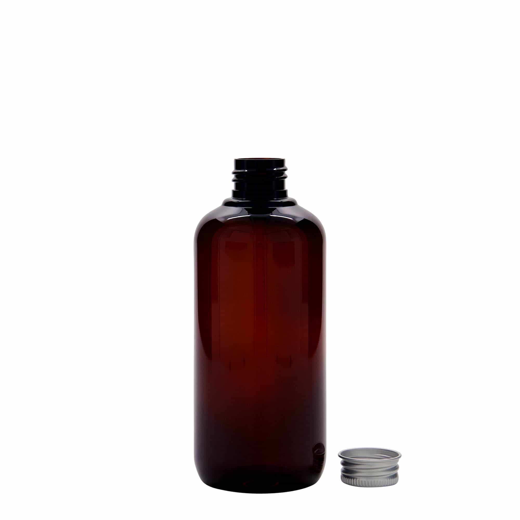 Plastic recyclingfles Victor's Best, 250 ml, PCR, bruin, monding: 24/410