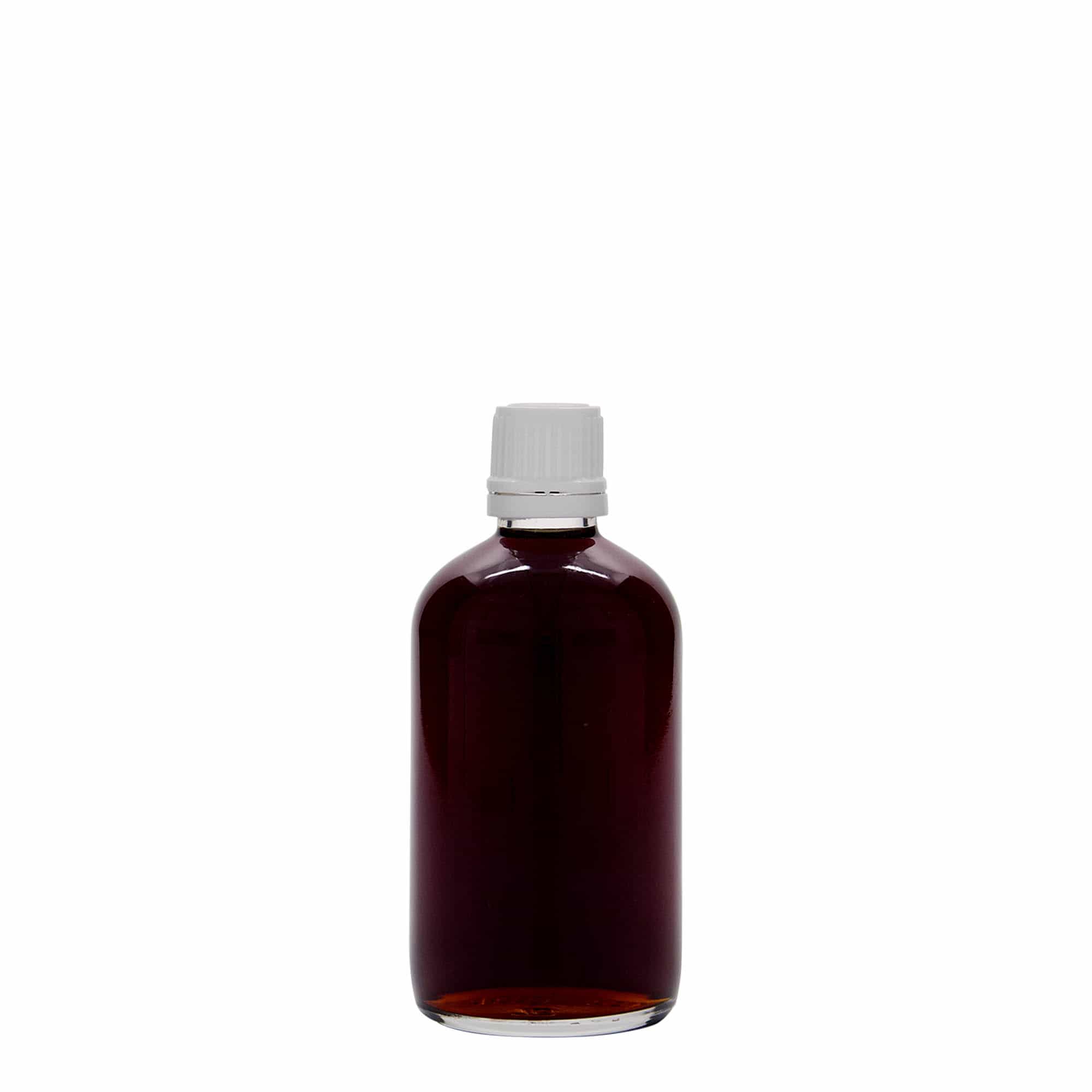 Medicijnfles, 100 ml, glas, monding: DIN 18