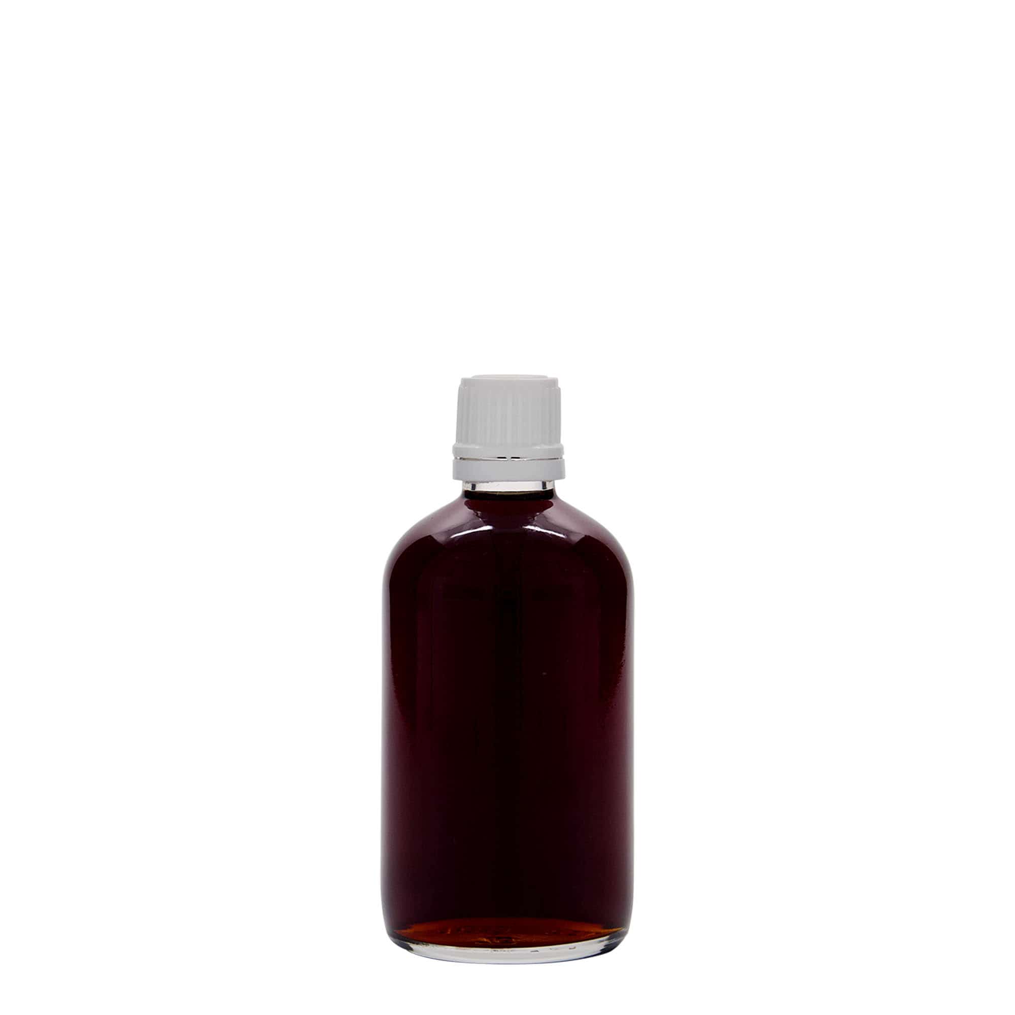 Medicijnfles, 100 ml, glas, monding: DIN 18