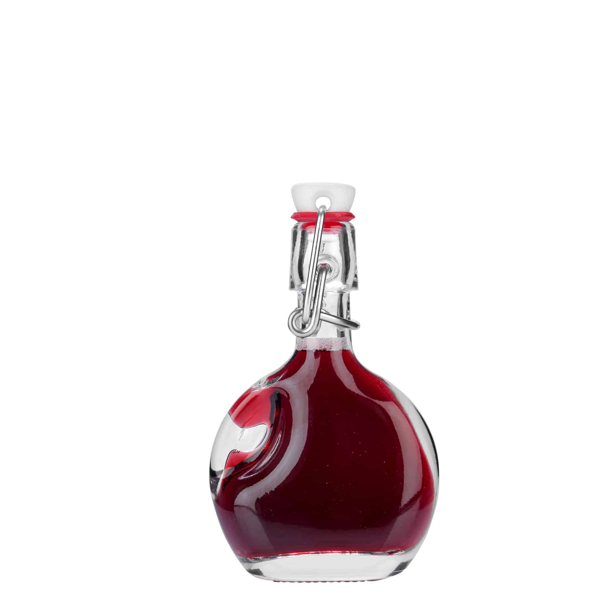 Glazen fles 'Lukas', 40 ml, ovaal, monding: beugelsluiting