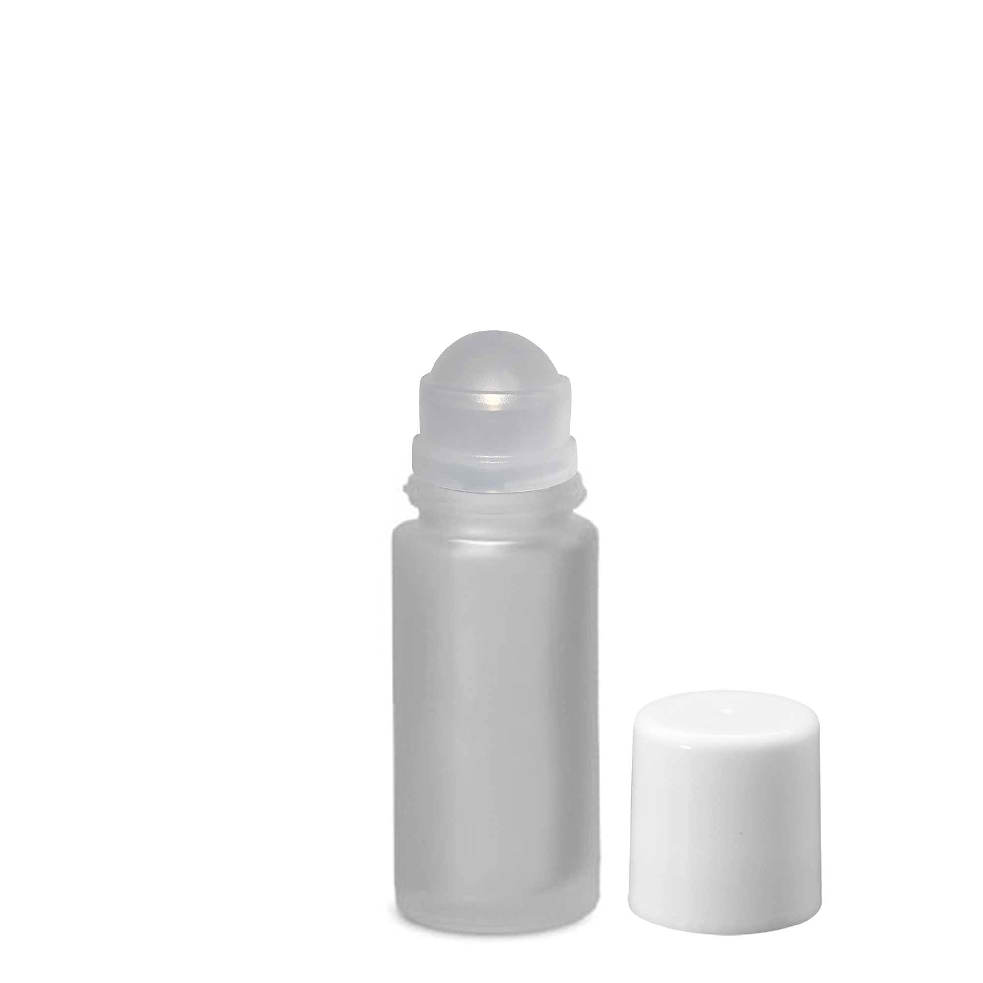 Flacon roll-on 50 ml, verre, givré, goulot : bouchon à vis Flacon roll-on 50 ml, verre, givré, goulot : bouchon à vis