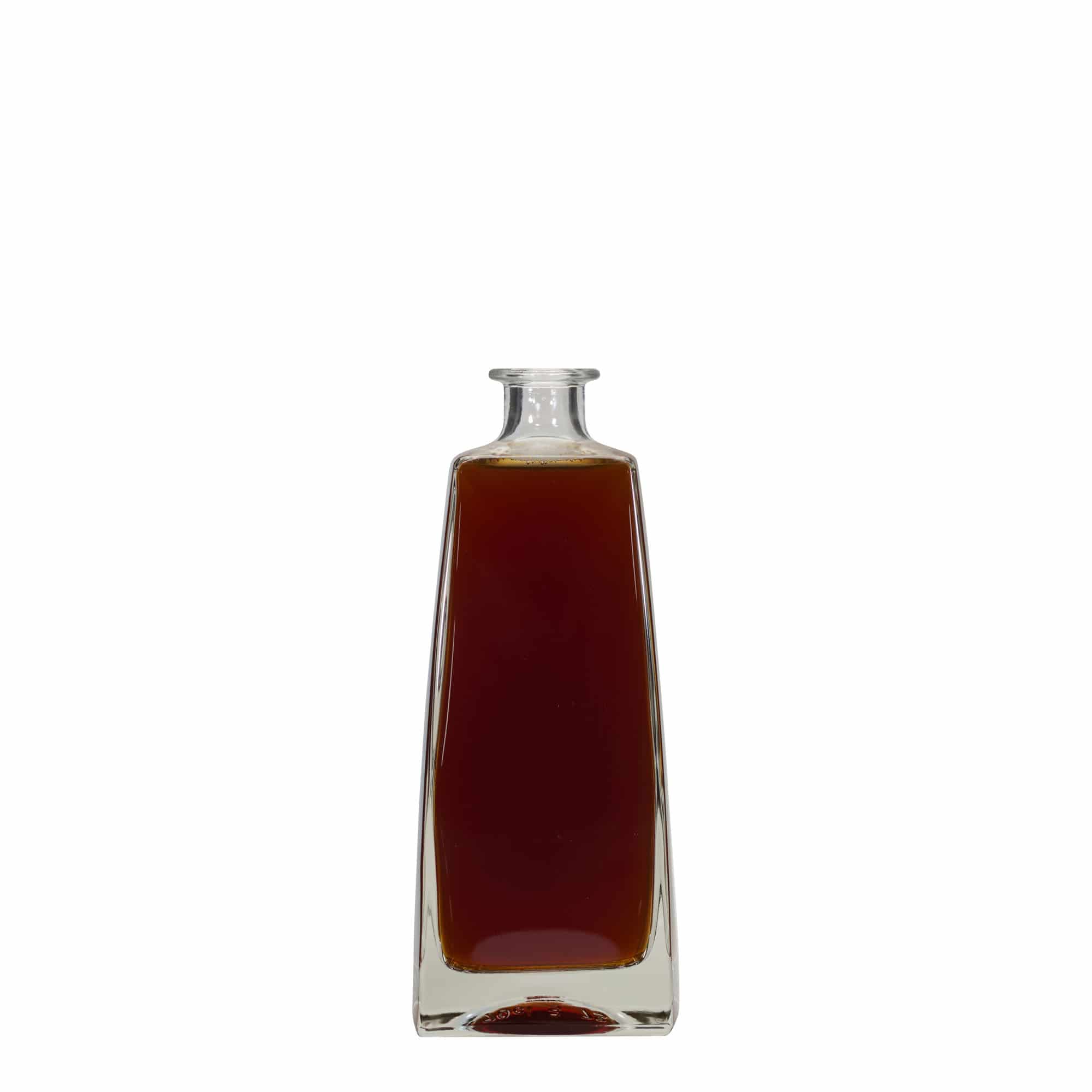 Bouteille en verre 700 ml 'Timmy', rectangulaire, bouchage: bouchon