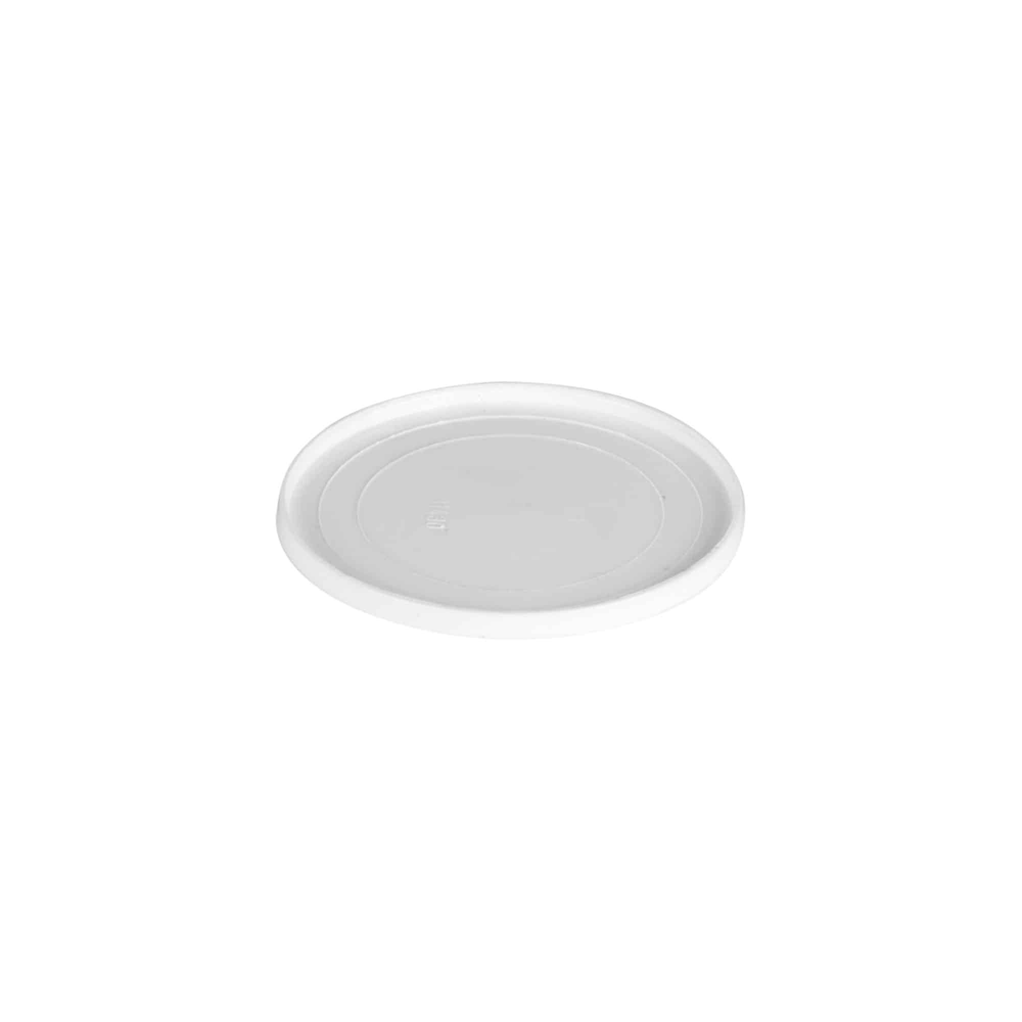 Couvertures pour 30 ml 'Bianca', plastique PP, blanc