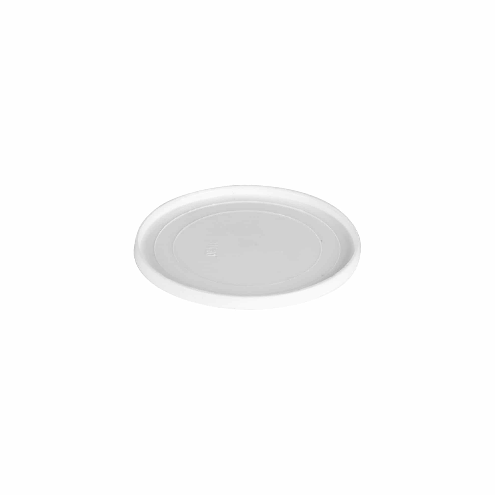 Couvertures pour 30 ml 'Bianca', plastique PP, blanc