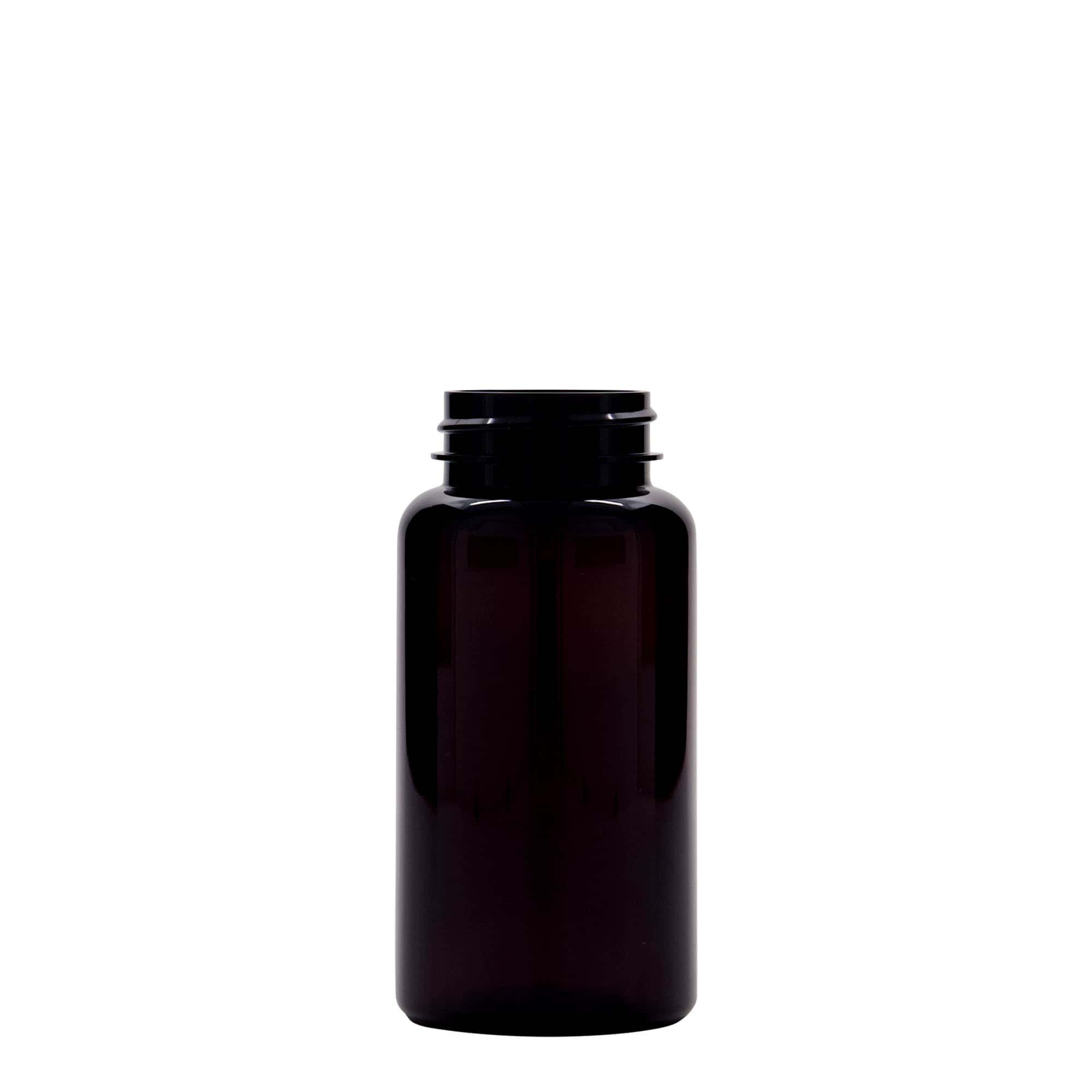 Pet-medicijnpotje, 150 ml, kunststof, bruin, monding: 38/400 Pet-medicijnpotje, 150 ml, kunststof, bruin, monding: 38/400