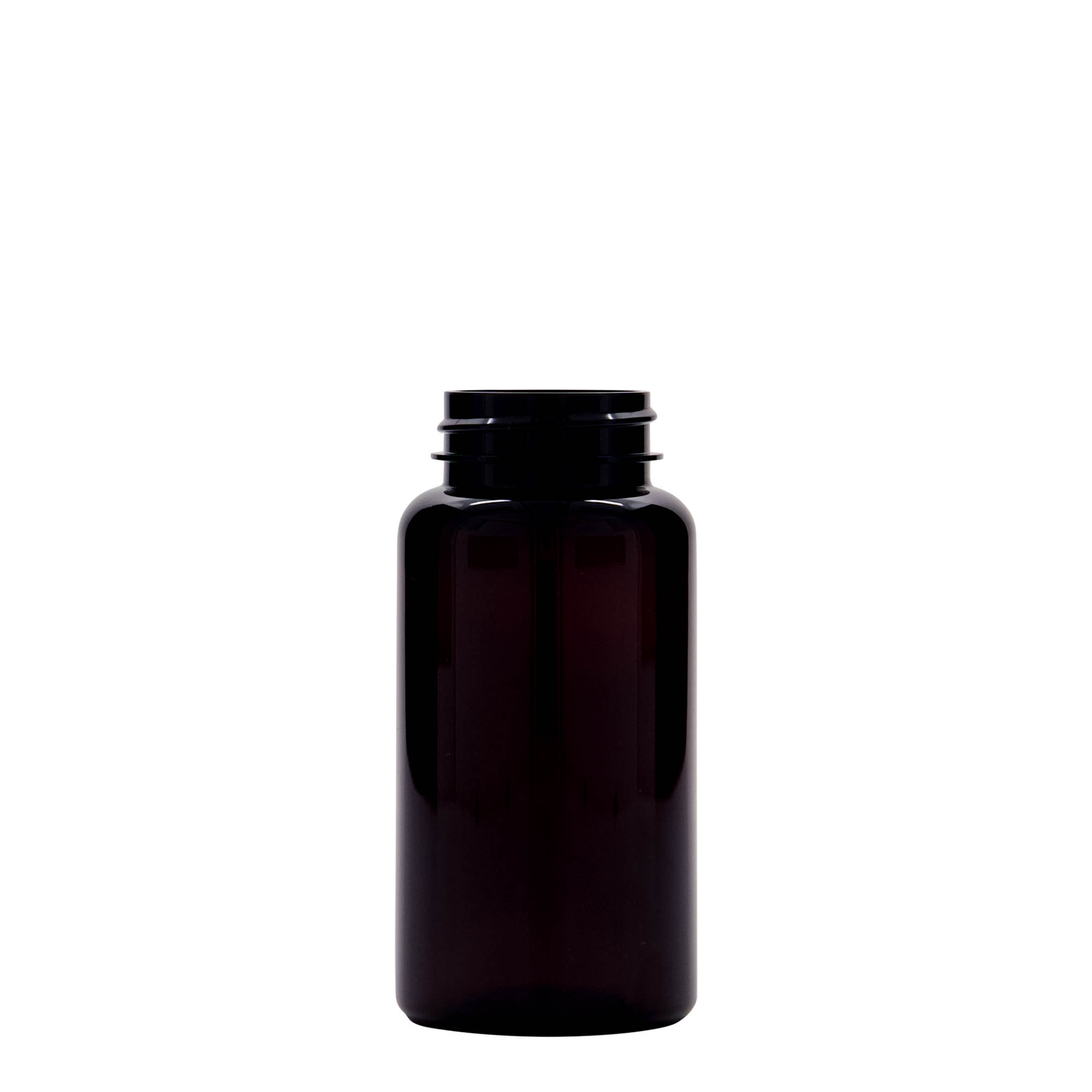 Pet-medicijnpotje, 150 ml, kunststof, bruin, monding: 38/400