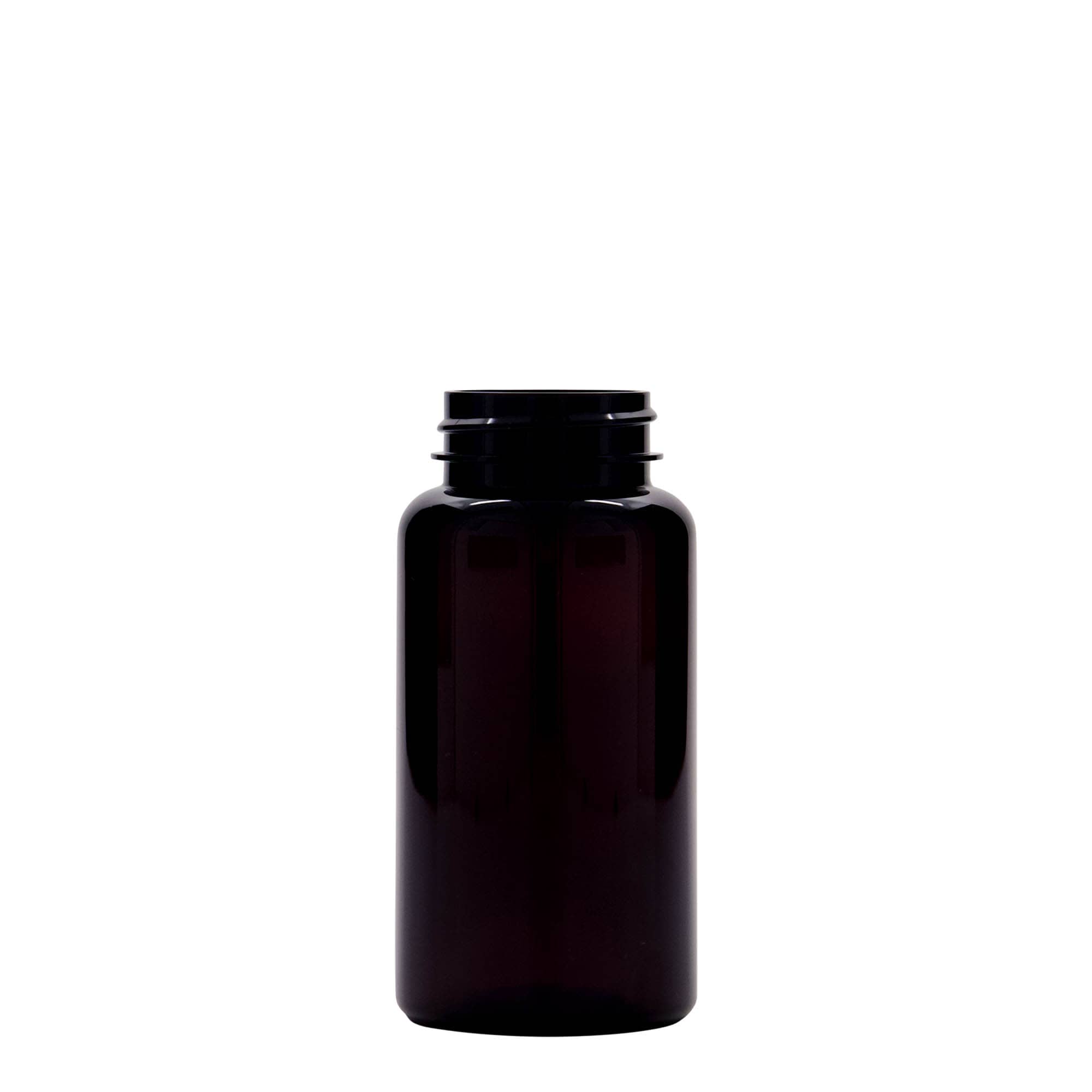 Pet-medicijnpotje, 150 ml, kunststof, bruin, monding: 38/400