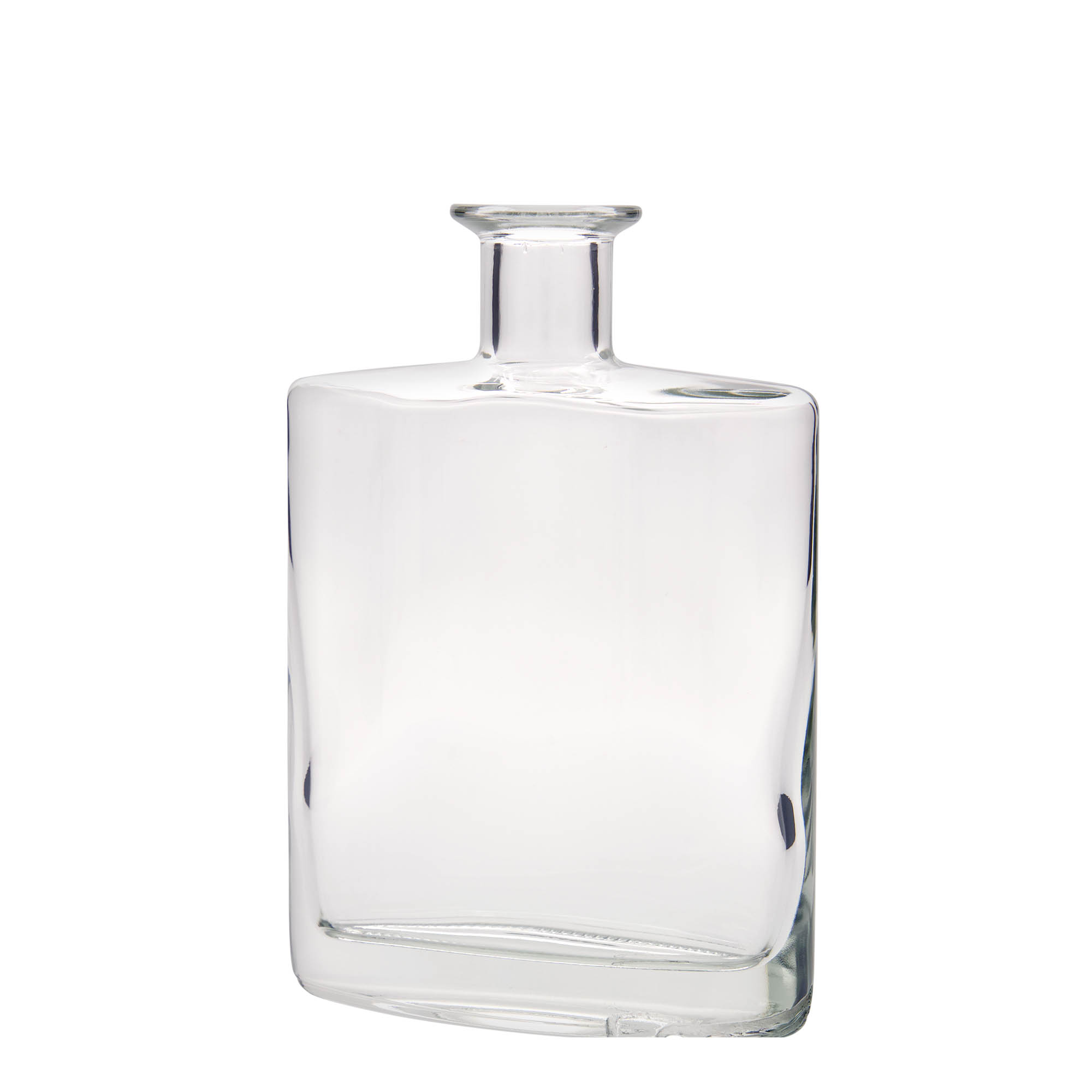 Glazen fles 'Zorbas', 700 ml, ovaal, monding: kurk Glazen fles 'Zorbas', 700 ml, ovaal, monding: kurk
