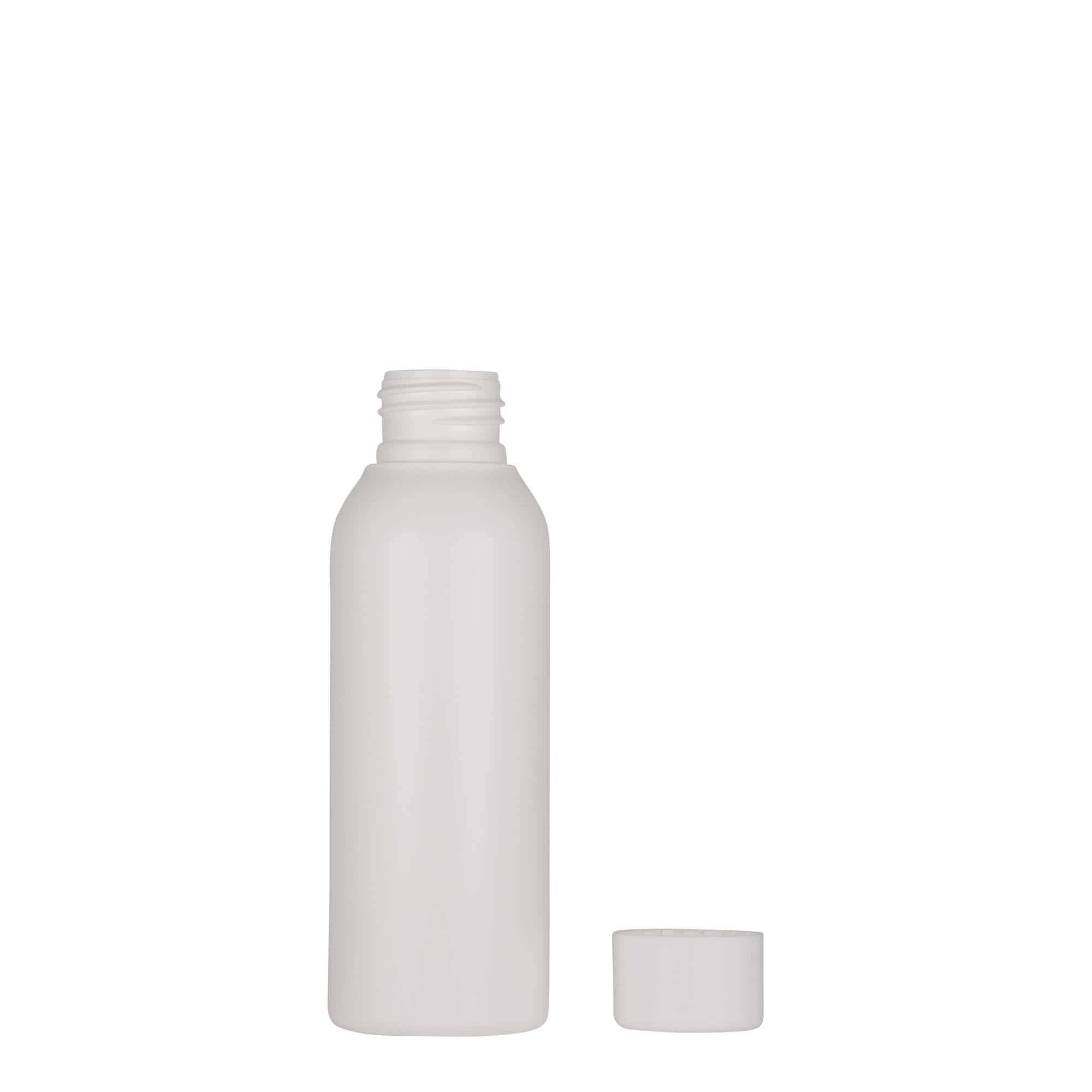 Plastic fles 'Tuffy', 100 ml, HDPE, wit, monding: 24/410