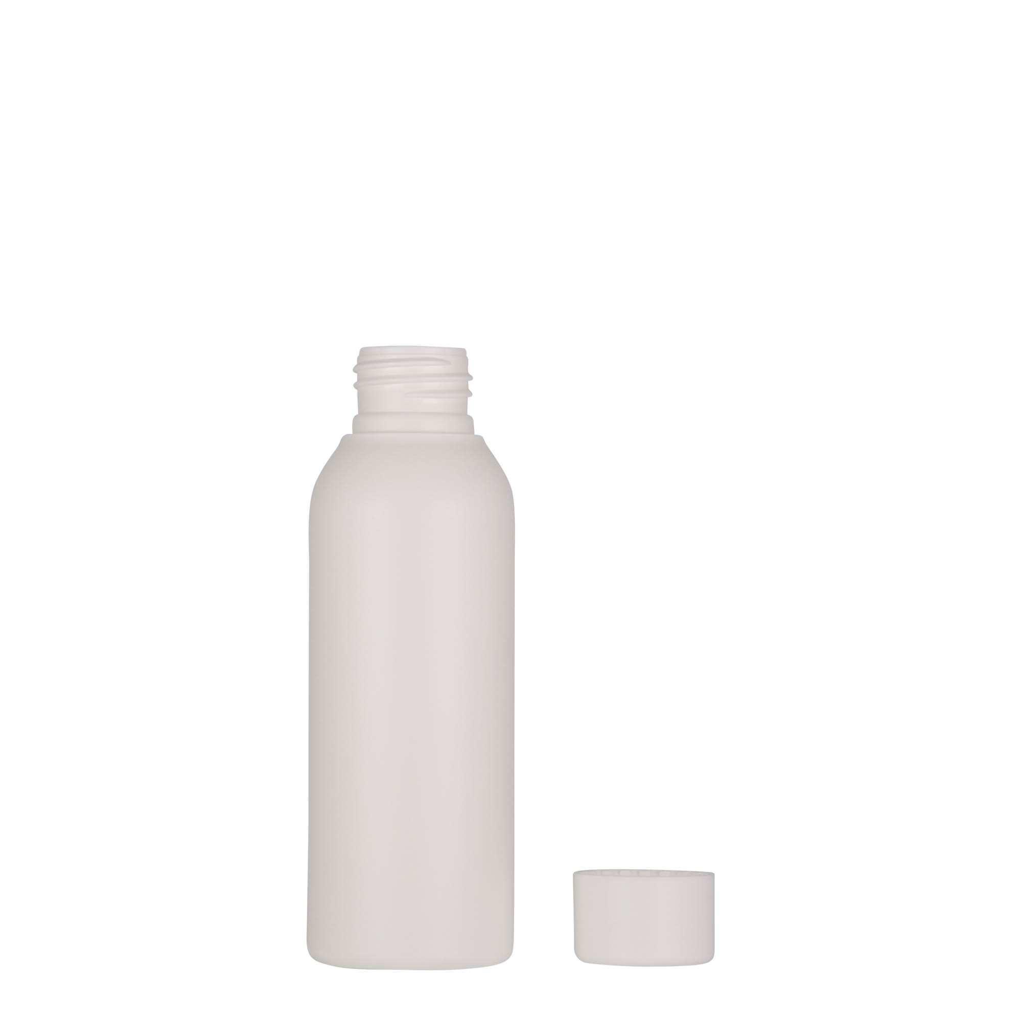 Plastic fles 'Tuffy', 100 ml, HDPE, wit, monding: 24/410