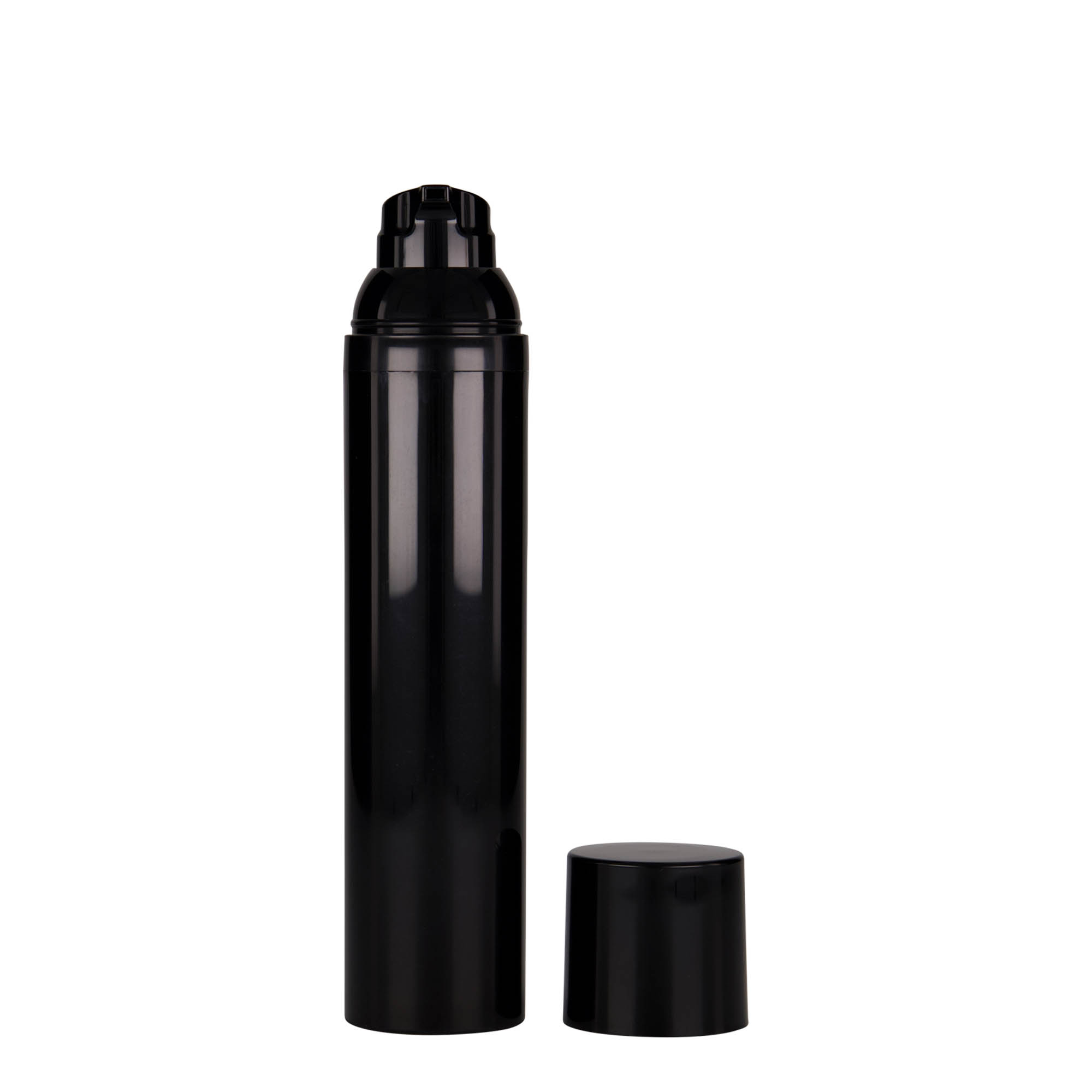 Flacon airless 100 ml 'Mezzo', plastique PP, noir Flacon airless 100 ml 'Mezzo', plastique PP, noir