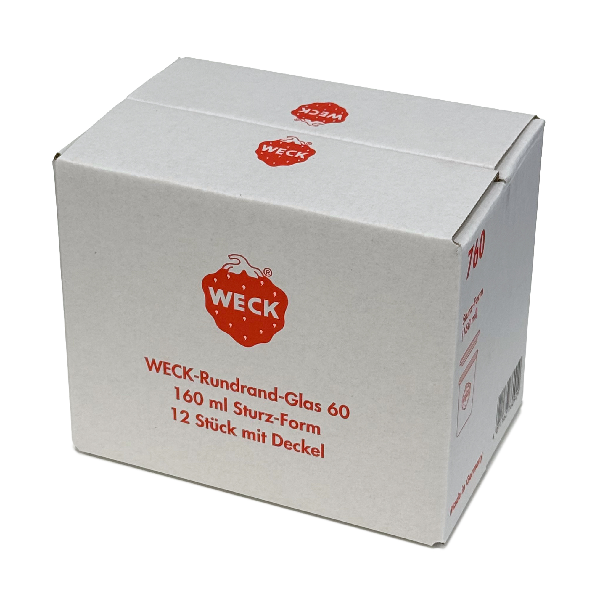 12x 160 ml WECK-stortglas met glazen deksel RR 60