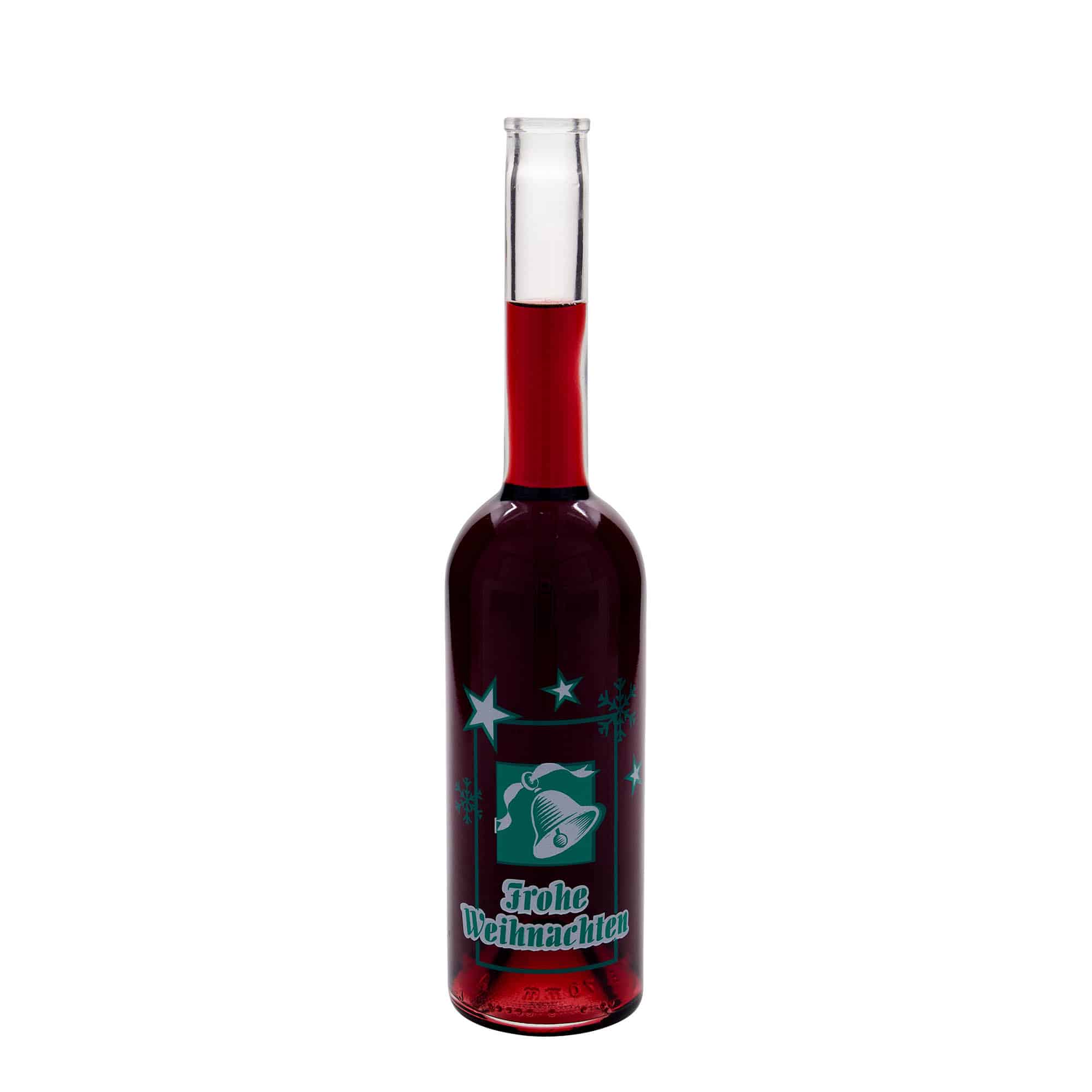 Bouteille en verre 500 ml « Opera », motif : joyeux Noël, bouchage: bouchon