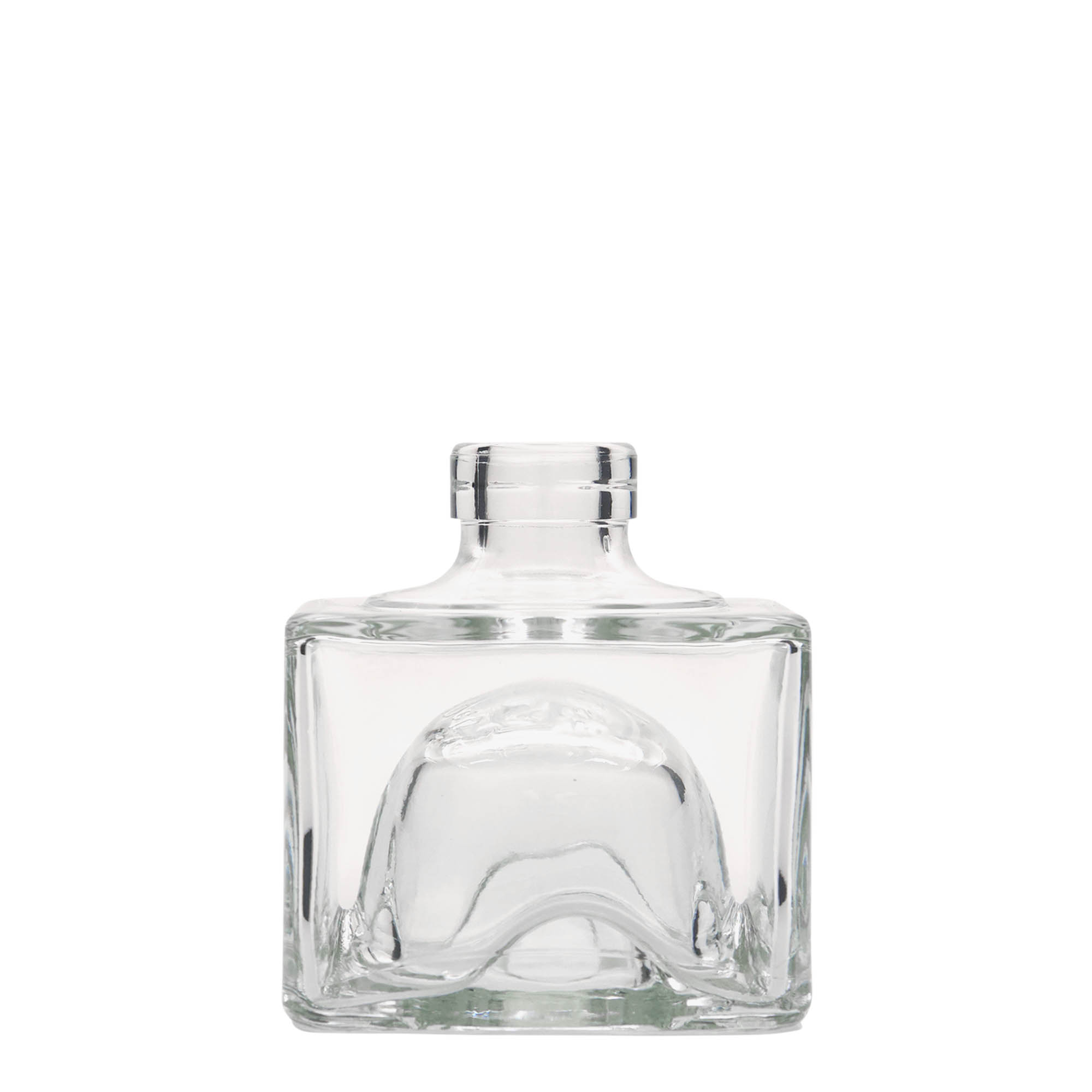 Glazen fles 'Cocolores', 200 ml, vierkant, monding: kurk Glazen fles 'Cocolores', 200 ml, vierkant, monding: kurk