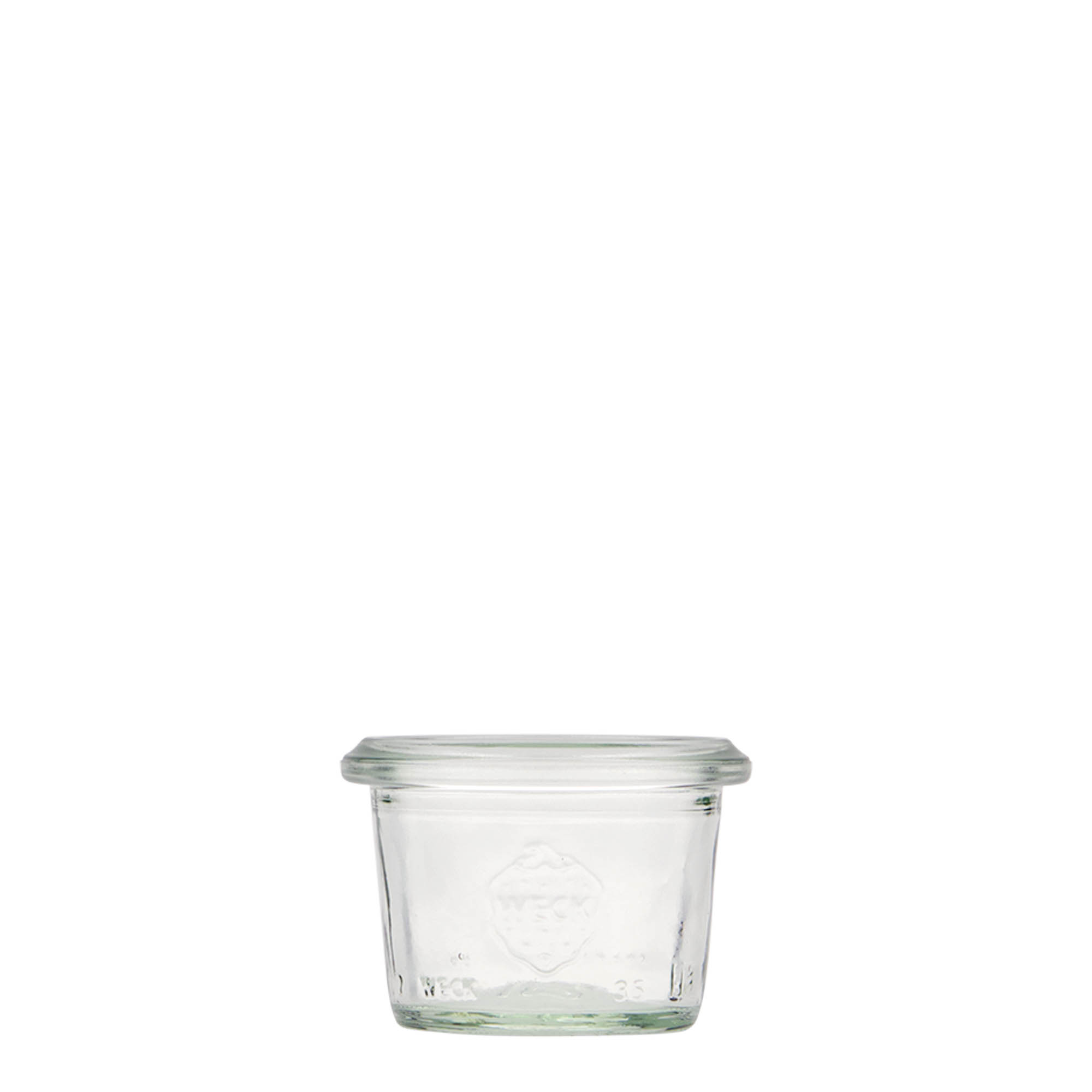 Verrine WECK 35 ml, bouchage: bords arrondis Verrine WECK 35 ml, bouchage: bords arrondis
