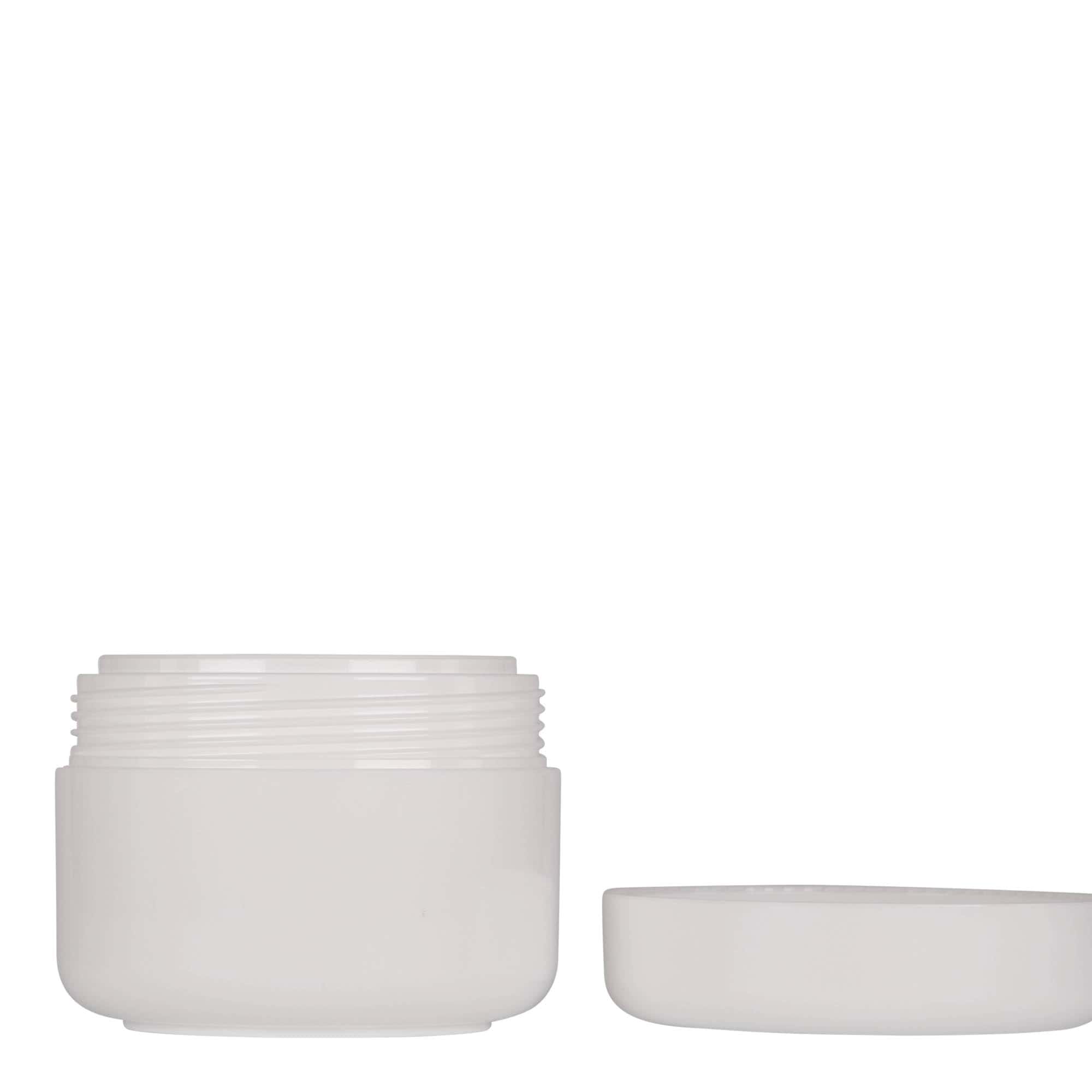 Boîte en plastique 100 ml 'Bianca', PP, blanche, bouchage: Bougage à vis