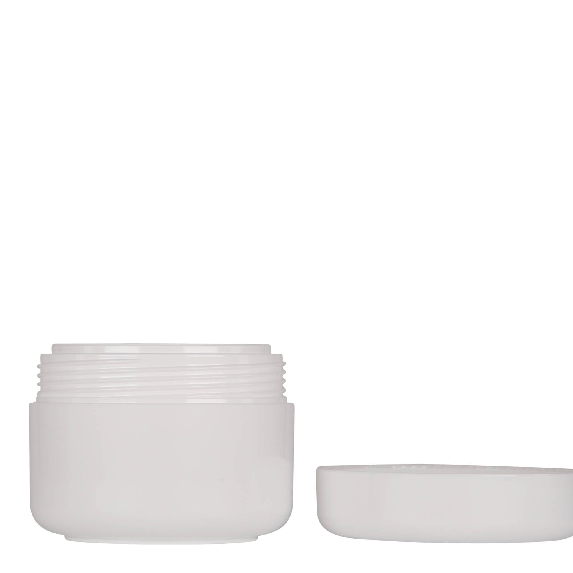 Plastic pot 'Bianca', 100 ml, PP, wit, monding: schroefsluiting Plastic pot 'Bianca', 100 ml, PP, wit, monding: schroefsluiting