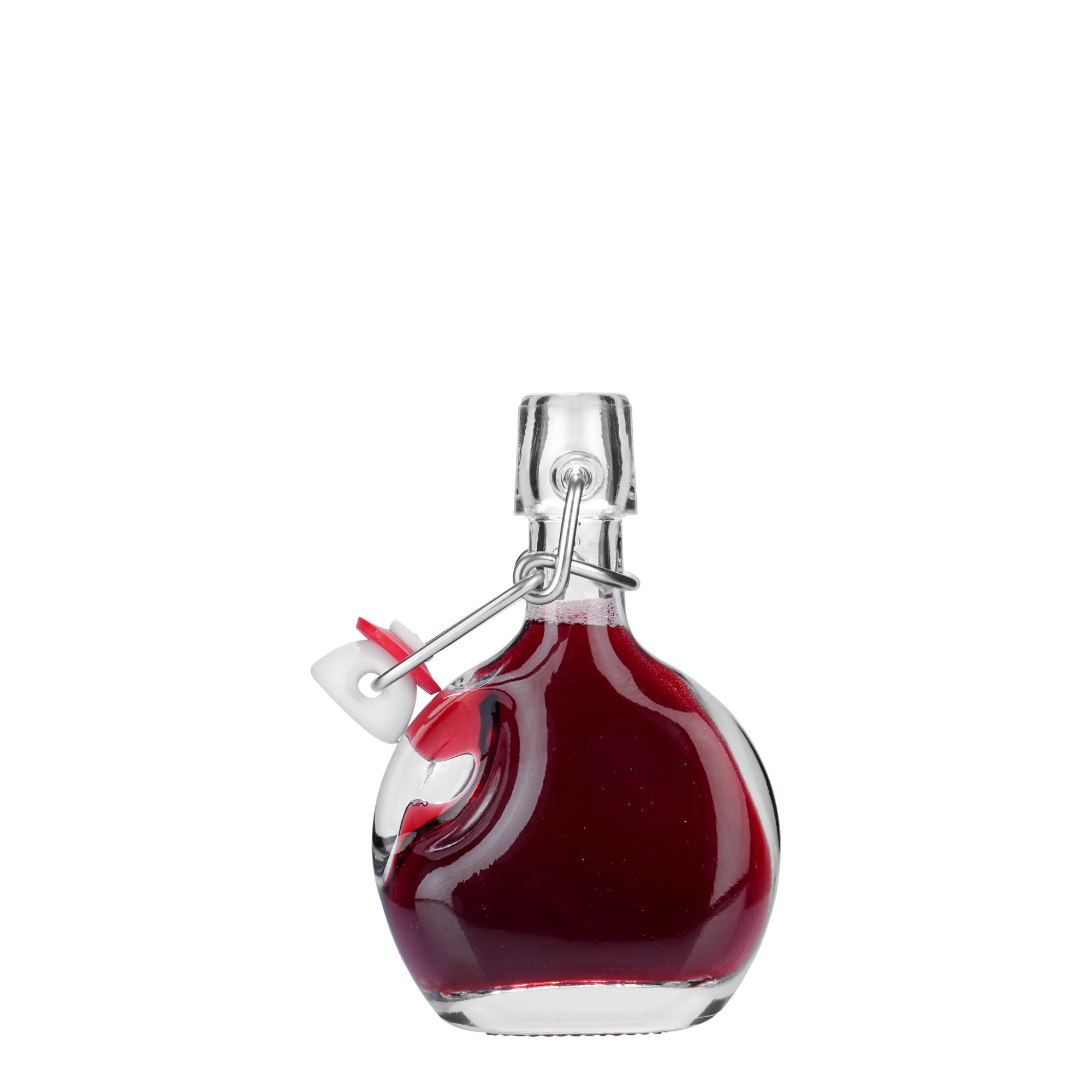 Glazen fles 'Lukas', 40 ml, ovaal, monding: beugelsluiting Glazen fles 'Lukas', 40 ml, ovaal, monding: beugelsluiting