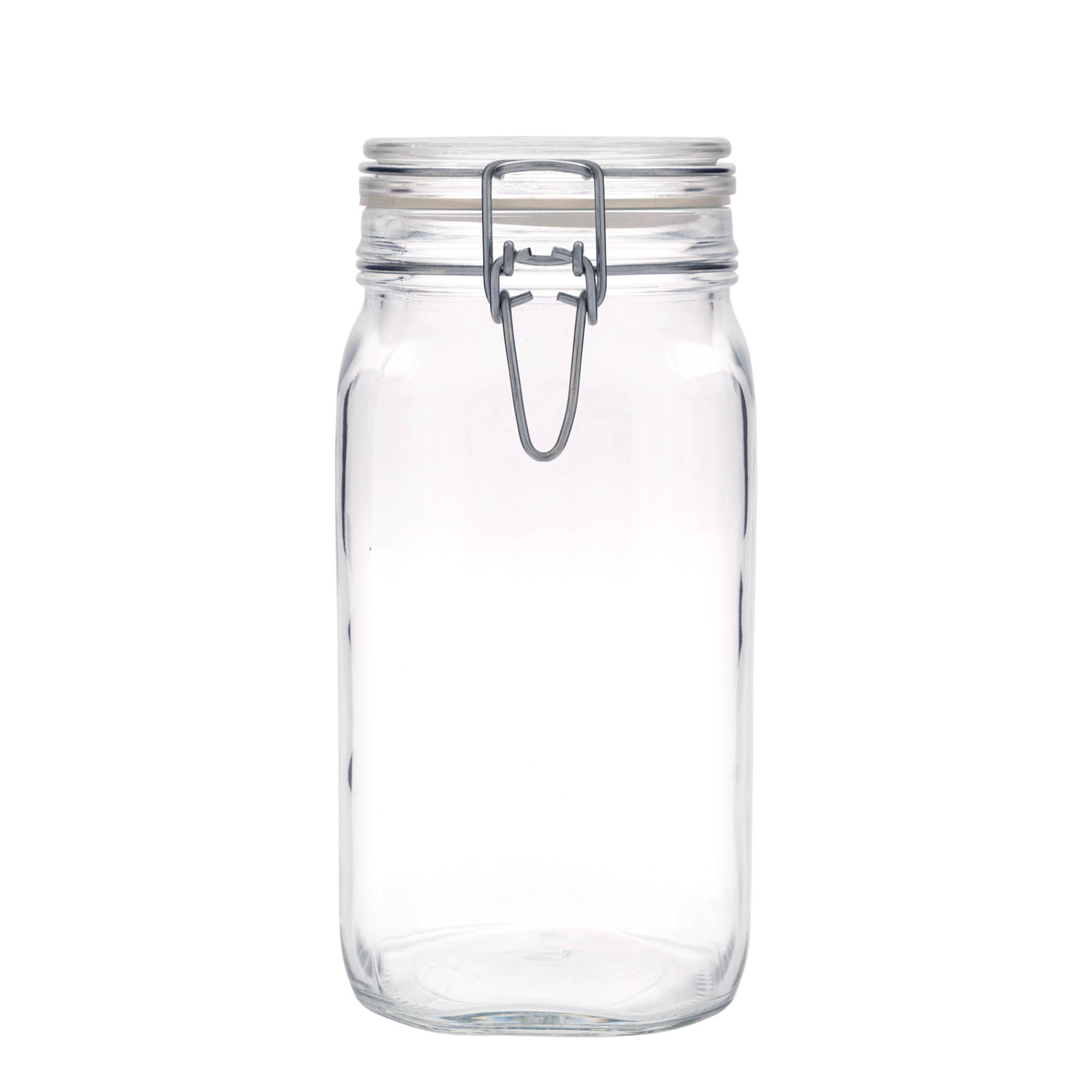 Pot met beugelsluiting 'Fido', 1500 ml, vierkant, monding: beugelsluiting