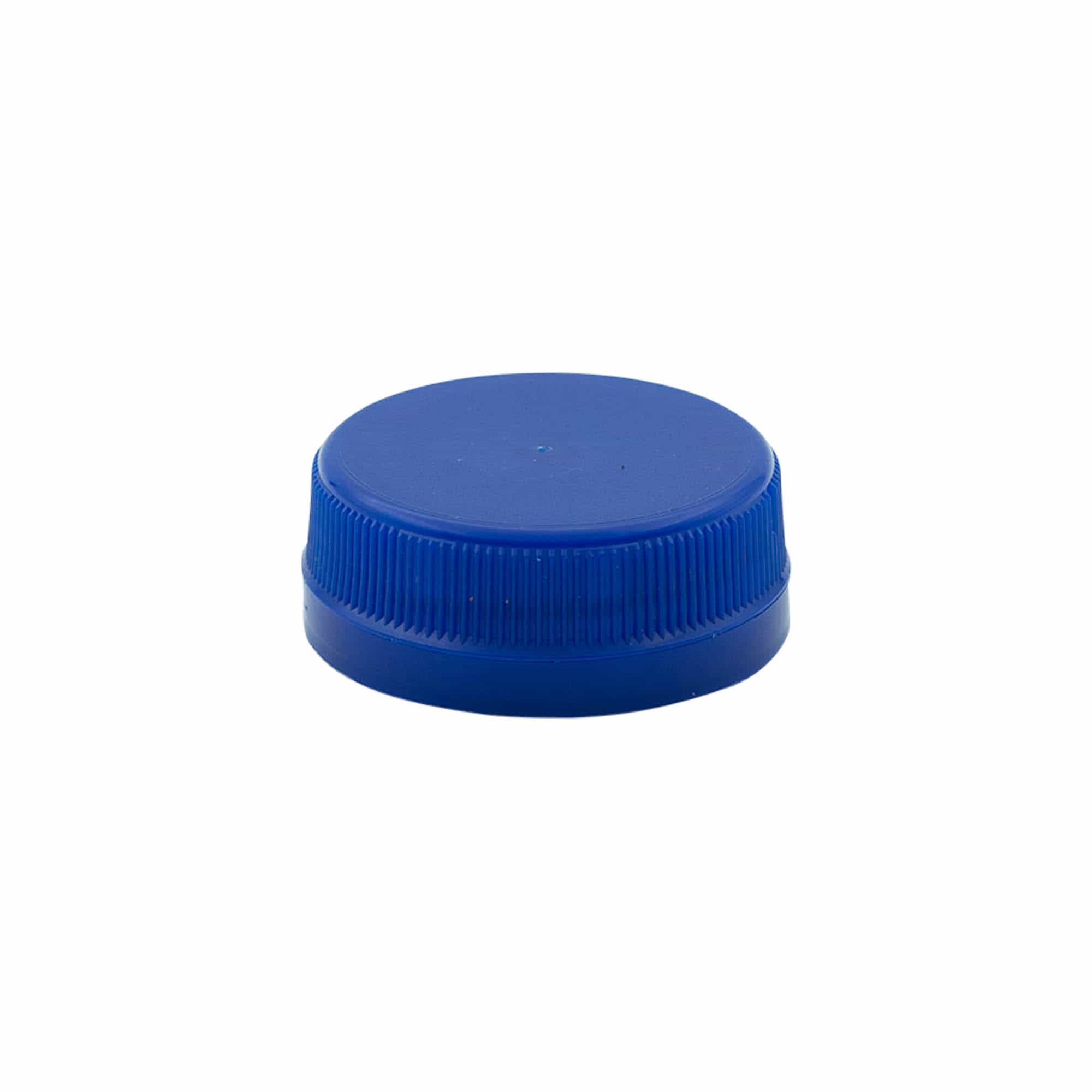 Bougage à vis avec filetage à double départ, plastique PE, bleu, pour bouchage: PET 38 mm