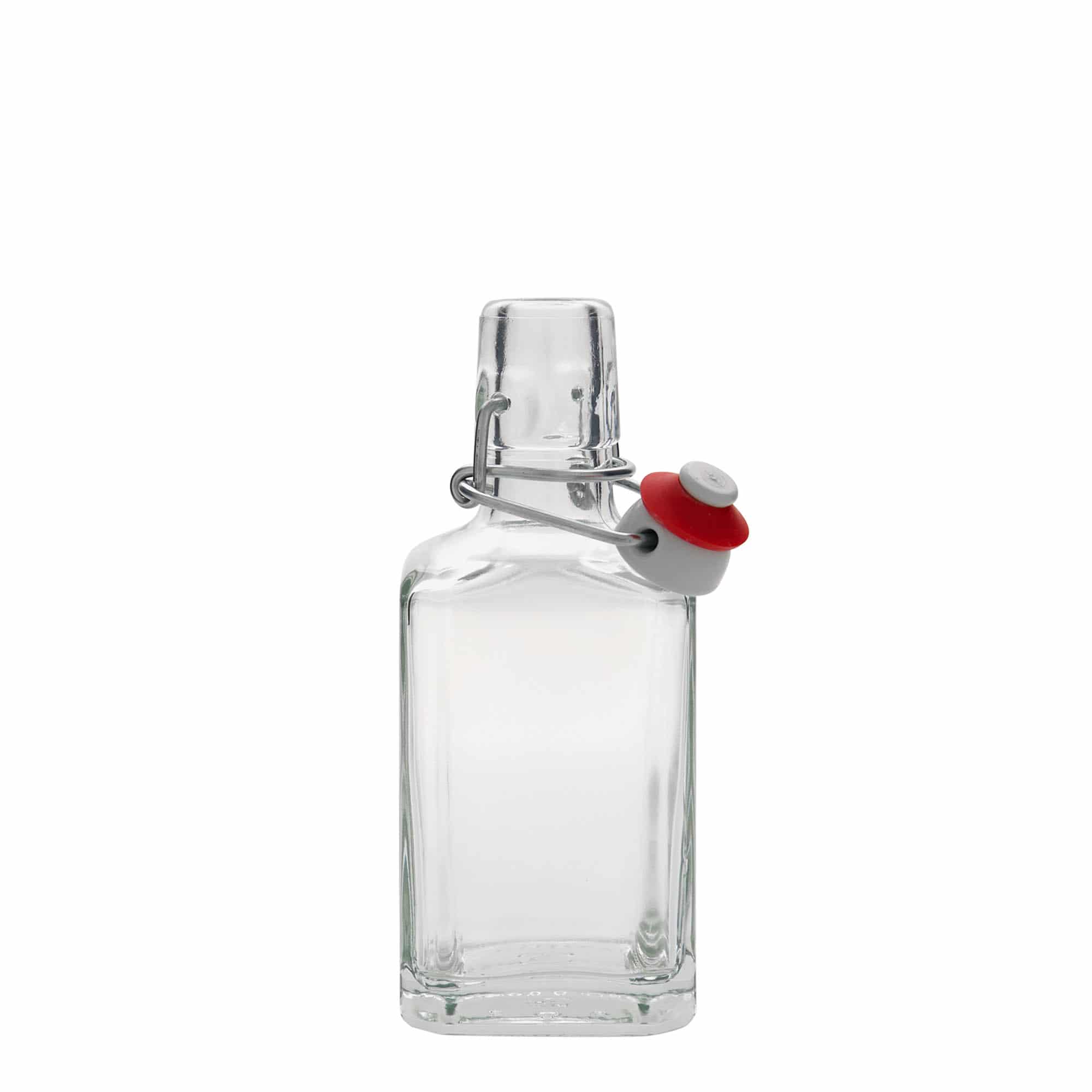 Bouteille en verre 250 ml « Rialto », carrée, bouchage: bouchon mécanique