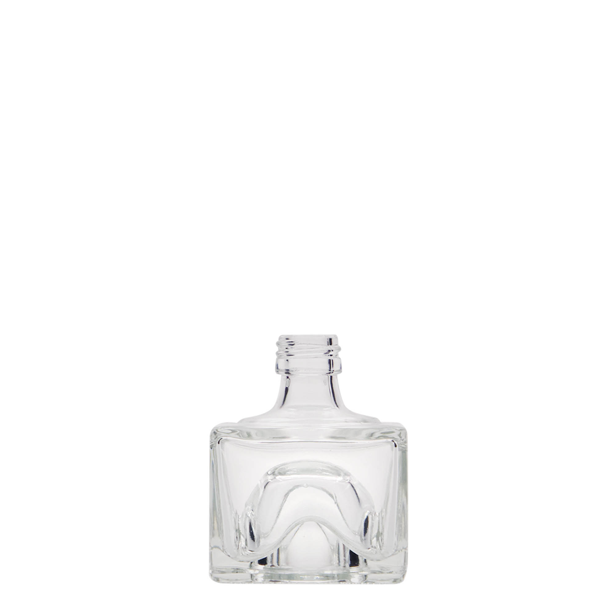 Glazen fles 'Cocolores', 40 ml, vierkant, monding: PP 18