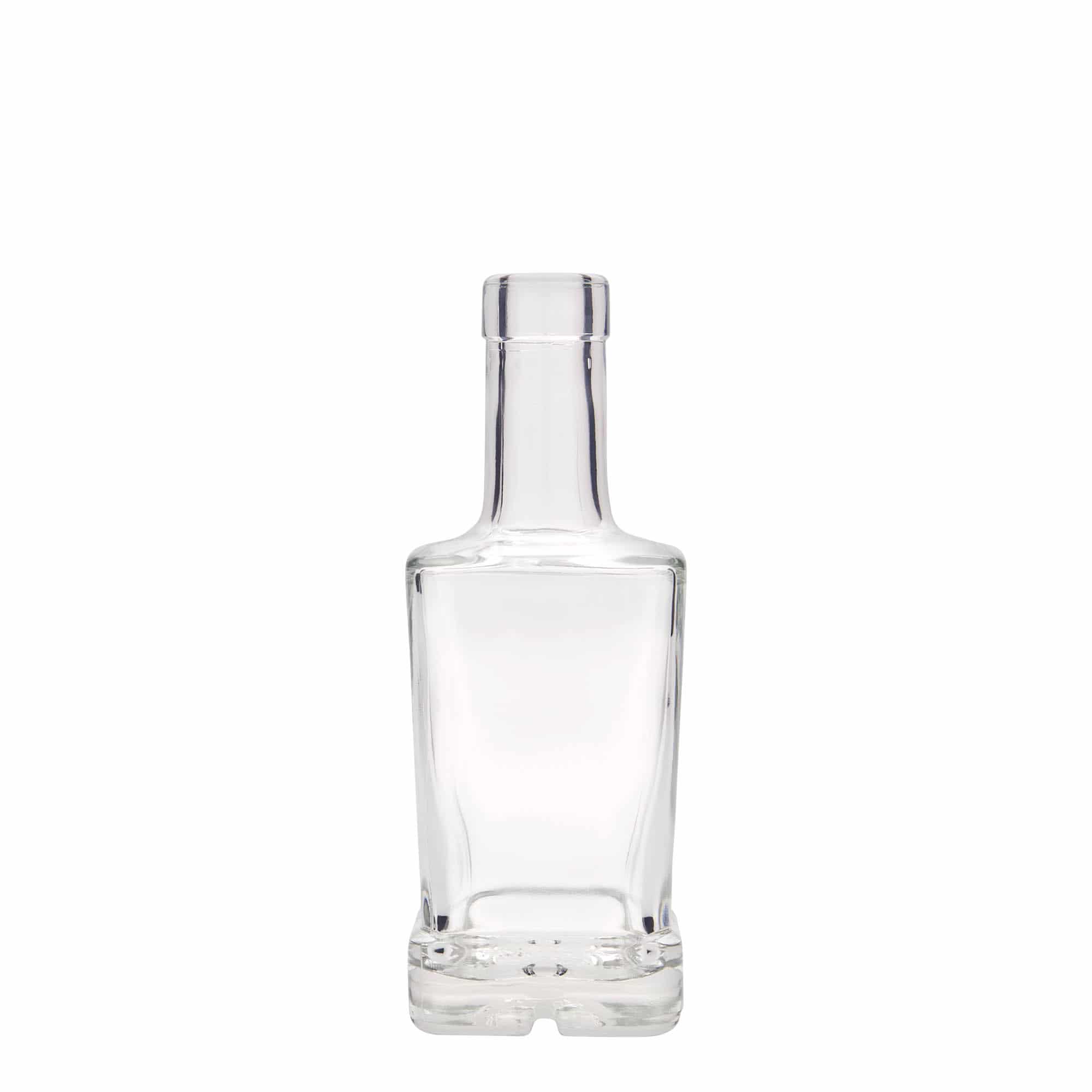 Bouteille en verre 250 ml 'Rene', carrée, bouchage: bouchon