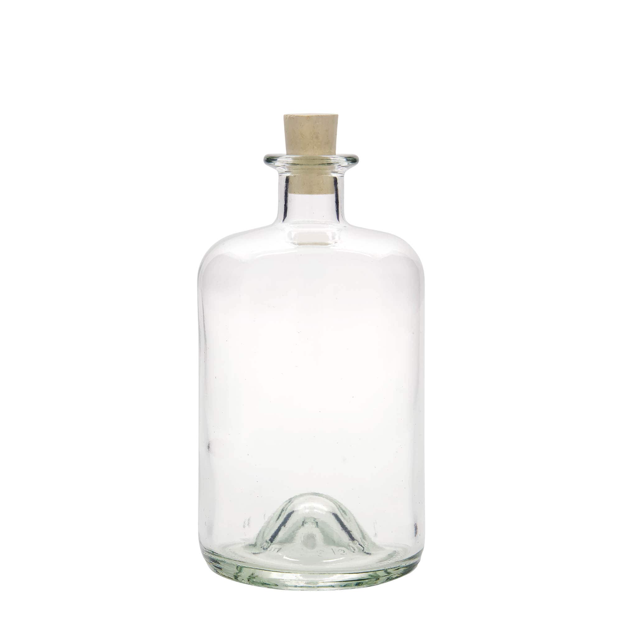 Bouteille en verre apothicaire 700 ml, bouchage: bouchon