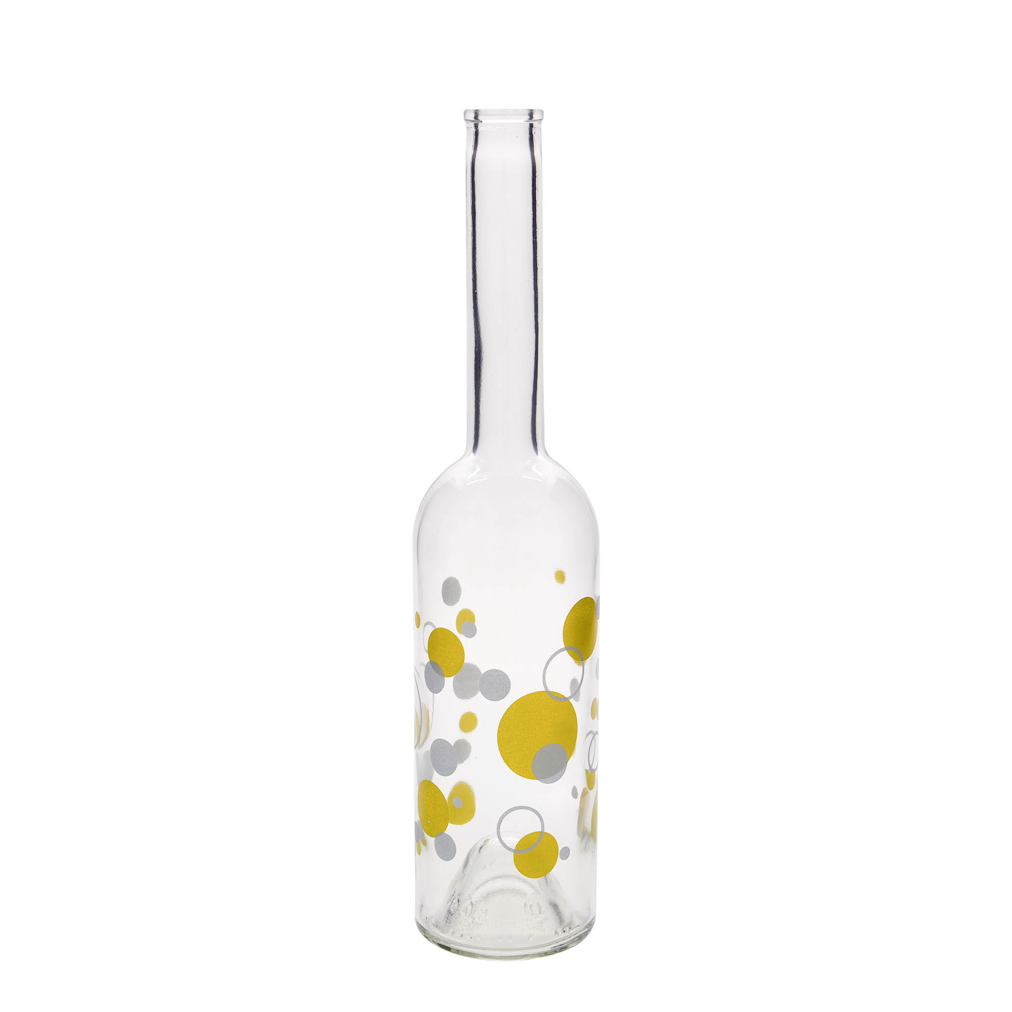 Glazen fles 'Opera', 500 ml, motief: Stippen, monding: kurk