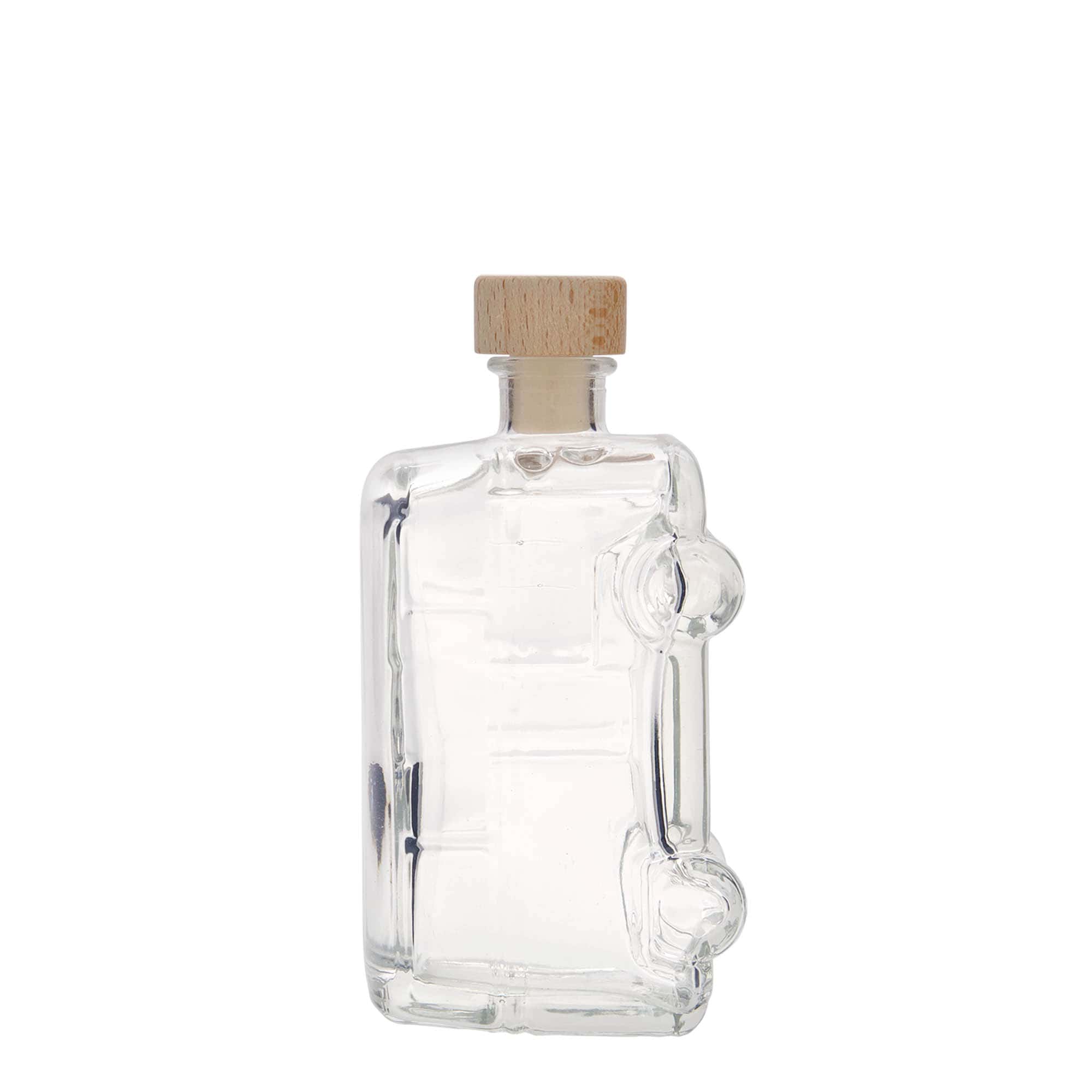 Glazen fles 'Hippiebus', 200 ml, monding: kurk