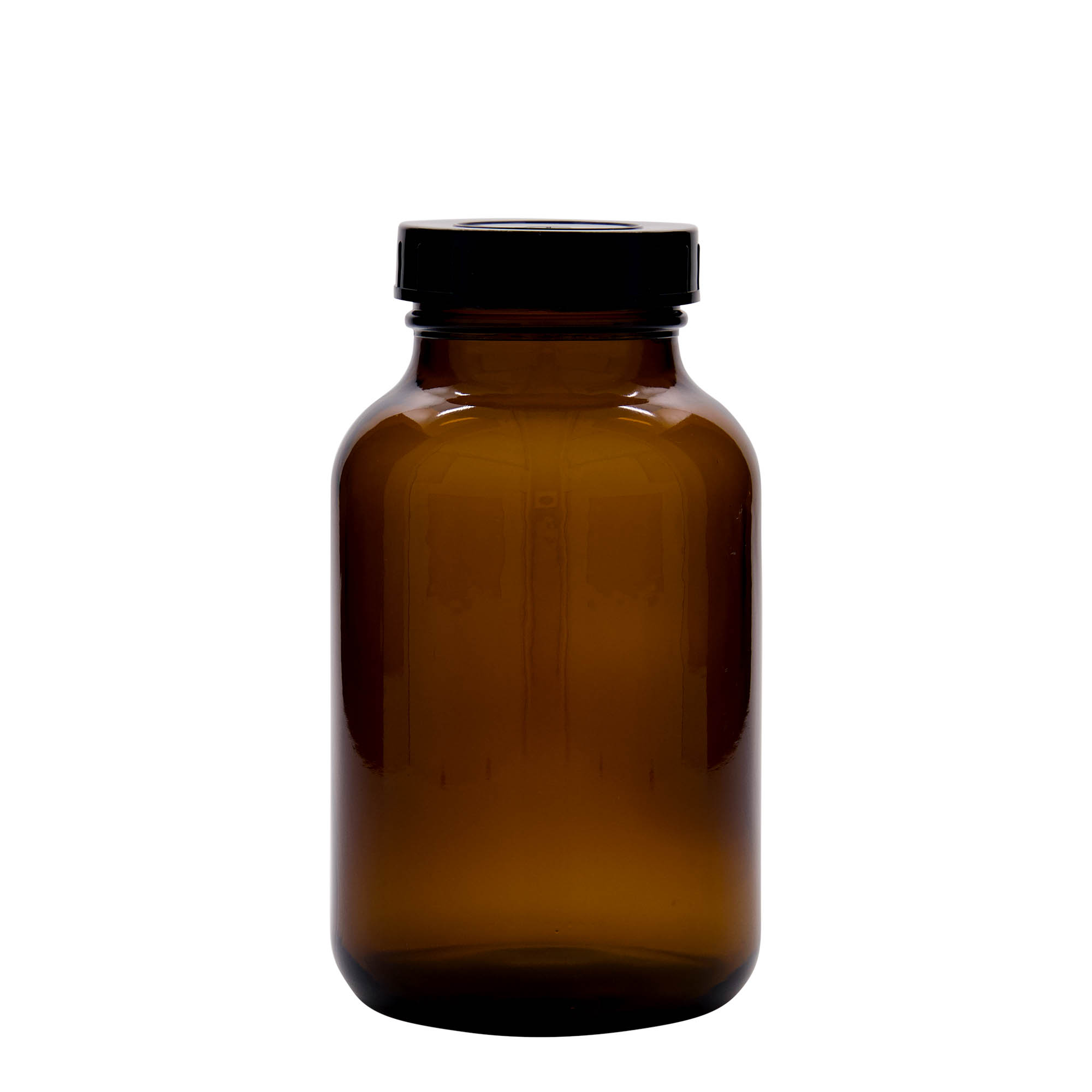 Pot met brede hals, 1000 ml, bruin, monding: DIN 68