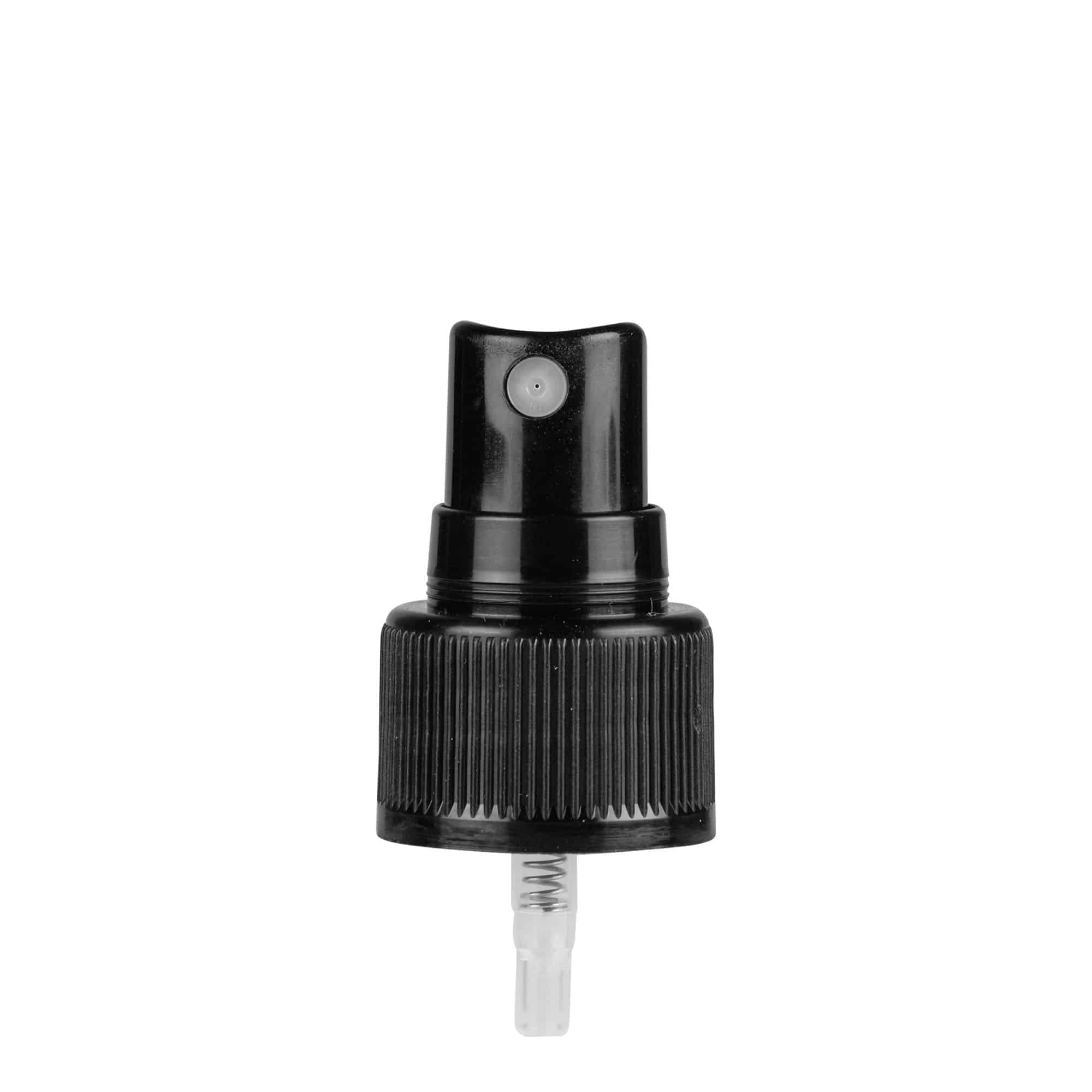 Bougage à vis avec vaporisateur, plastique PP, noir, pour bouchage:  24/410
