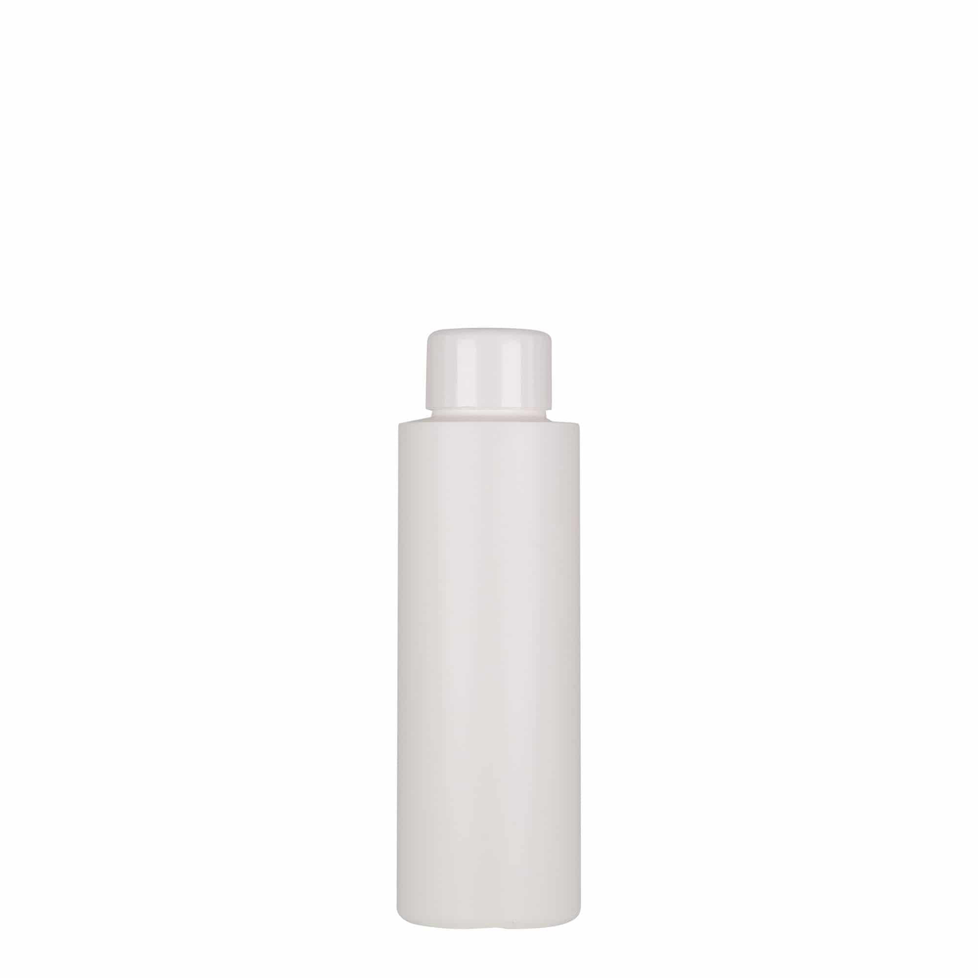 Plastic fles 'Pipe', 100 ml, Green HDPE, wit, monding: 24/410