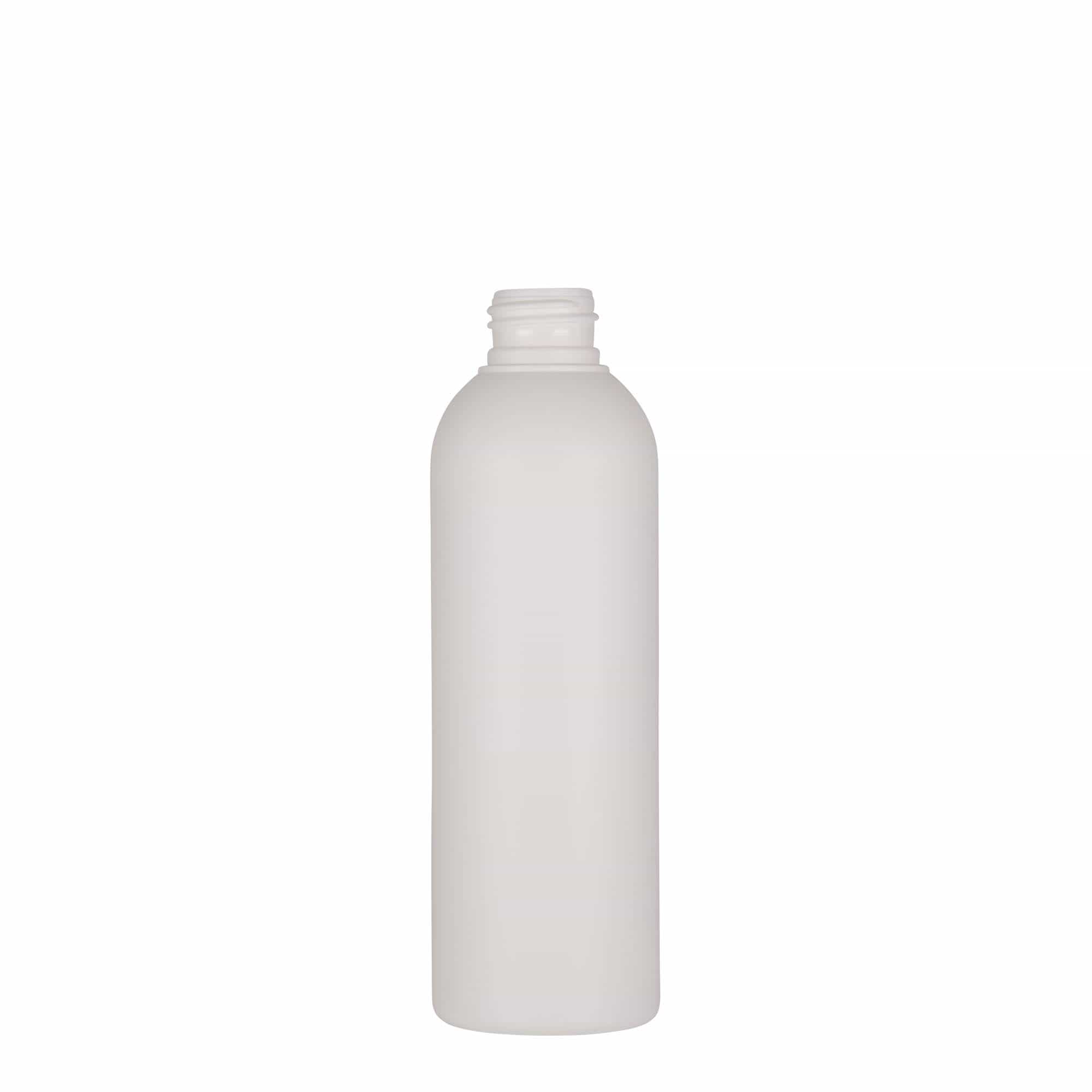 Plastic fles 'Tuffy', 200 ml, HDPE, wit, monding: 24/410