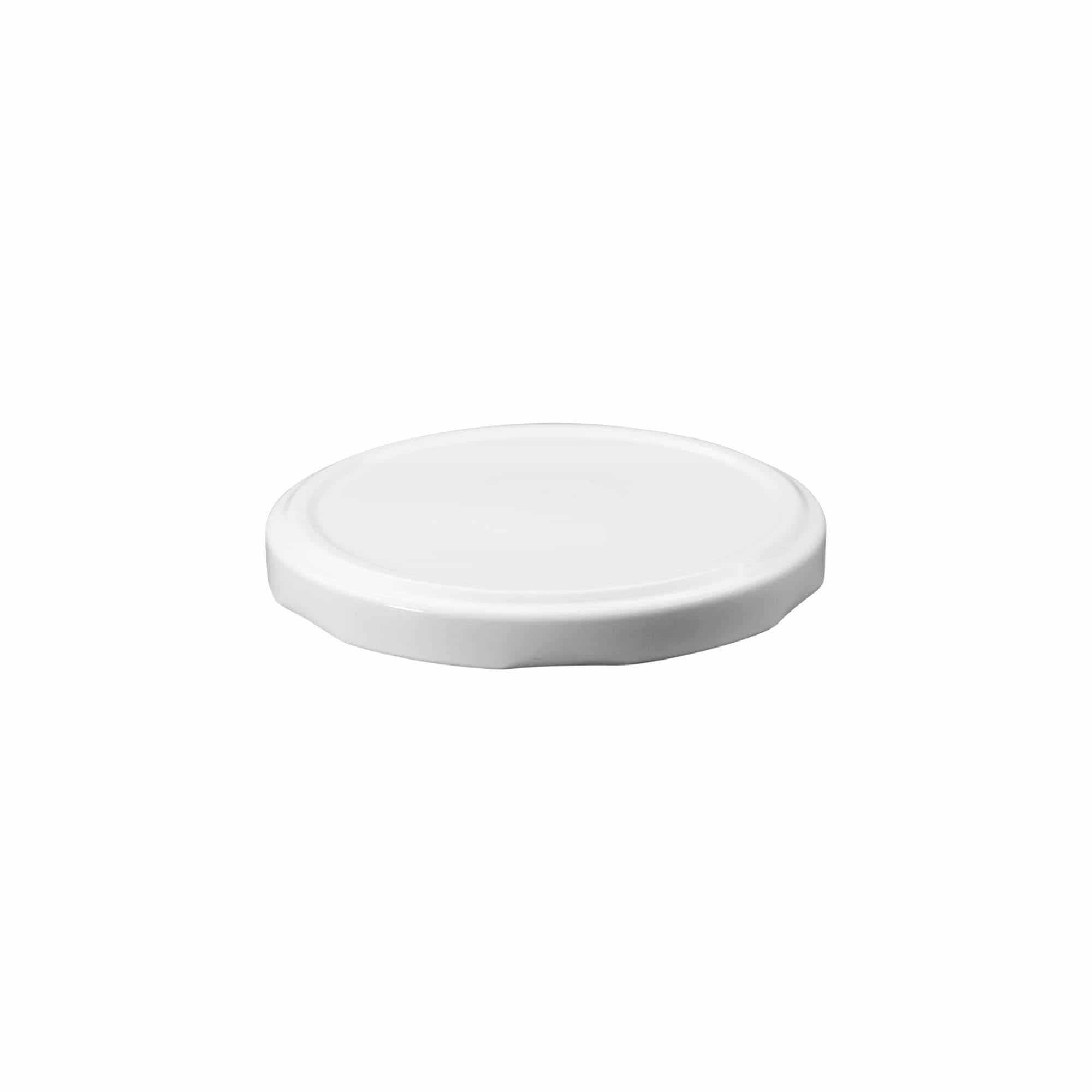 Couvercle Twist-Off, fer blanc, stérilisable, blanc, pour bouchage: TO 82