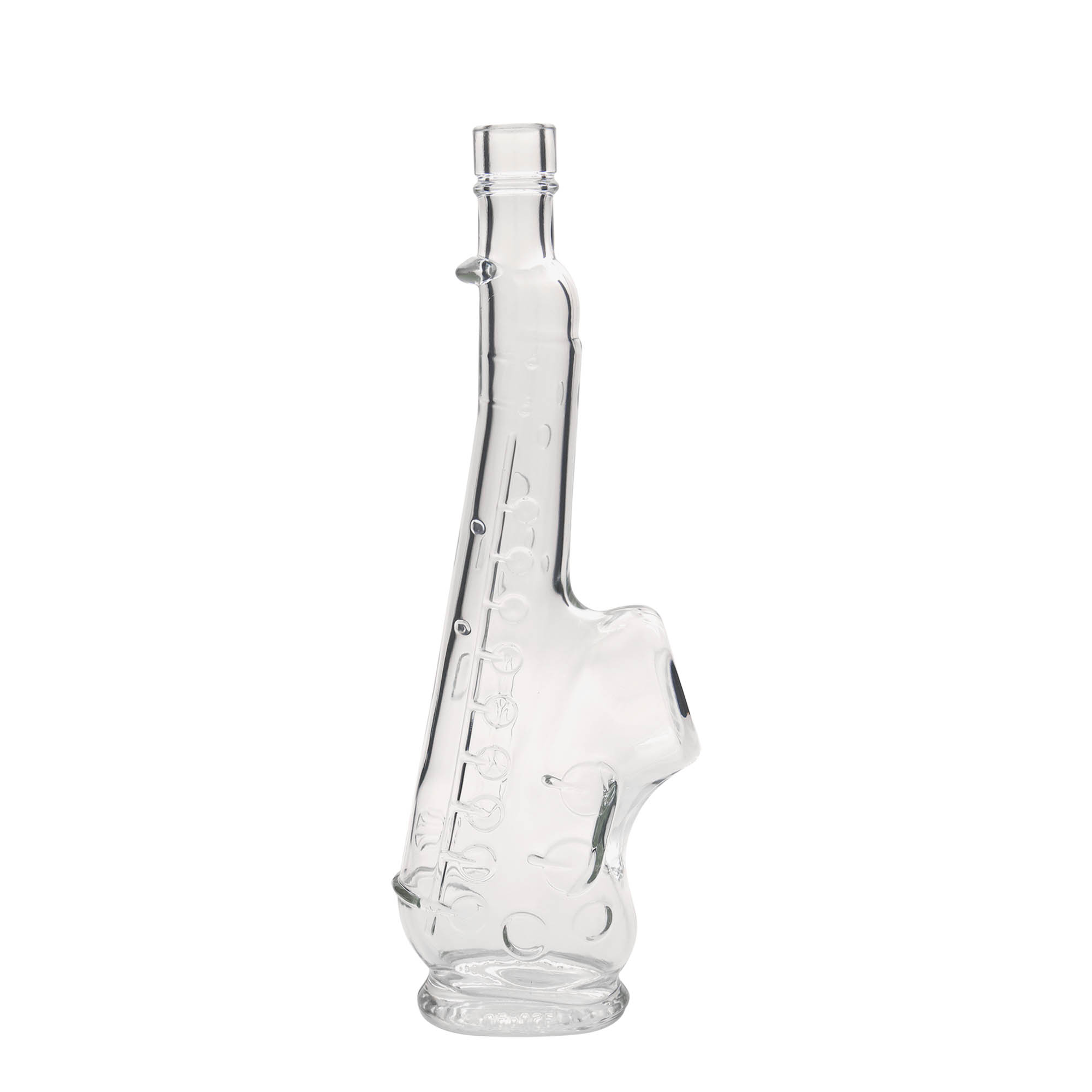 Glazen fles 'Saxofoon', 500 ml, monding: kurk Glazen fles 'Saxofoon', 500 ml, monding: kurk